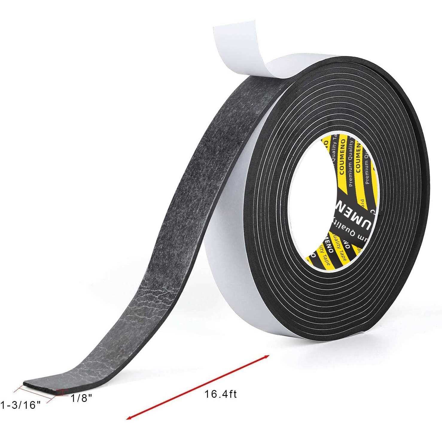 COUMENO EVA Single-Sided Adhesive White Foam Tape Single-Sided Sealing Strip Foam Pad Sponge Tape Window Weatherproof - Inhomebuy