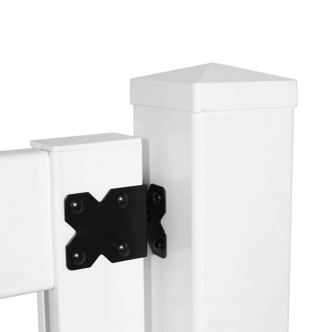 Outdoor Essentials Lewiston 6-ft H x 6-ft W White Vinyl Lattice-Top Fence Panel - Inhomebuy