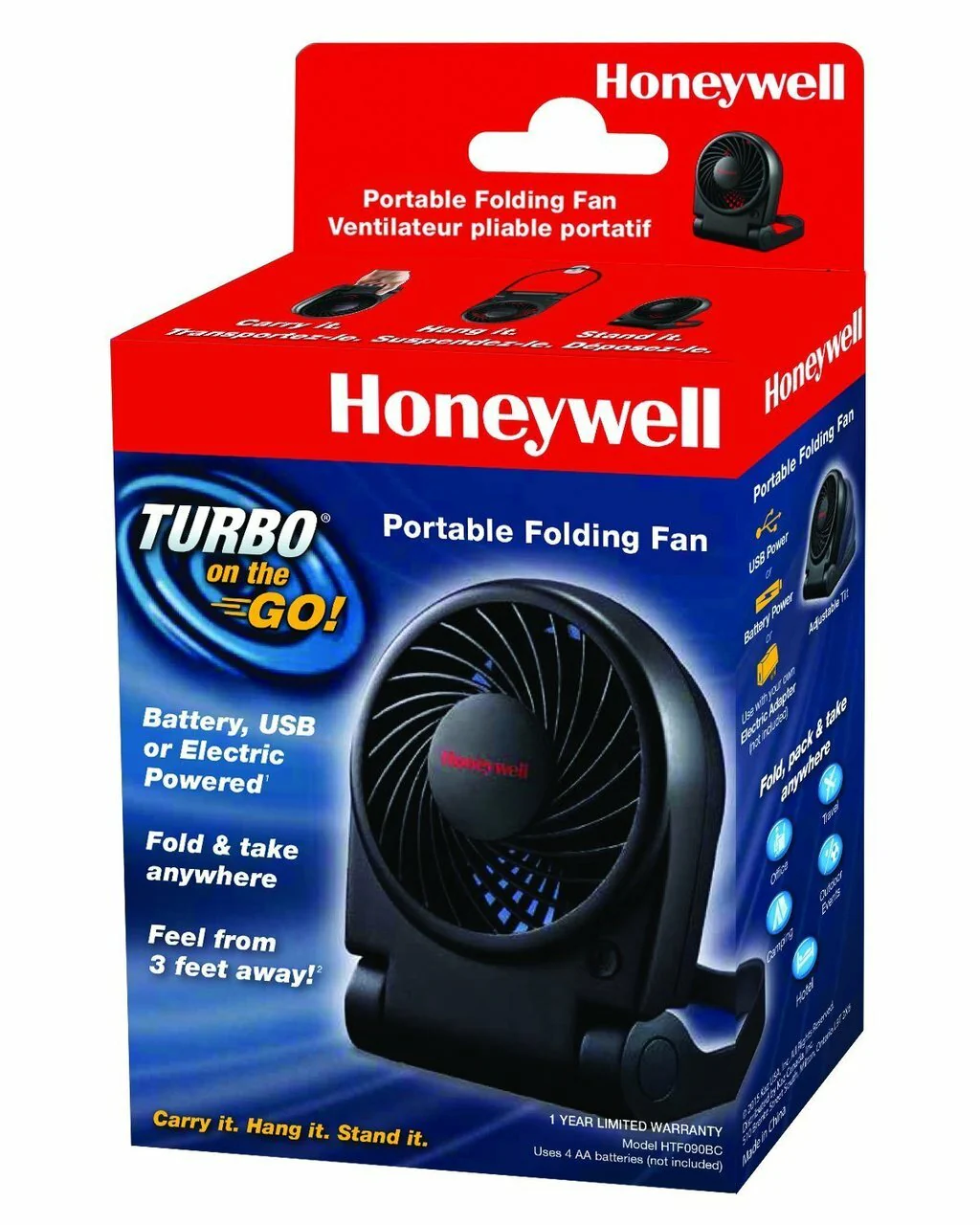 Honeywell Turbo on the Go Personal Fan | HTF090BC | - Inhomebuy