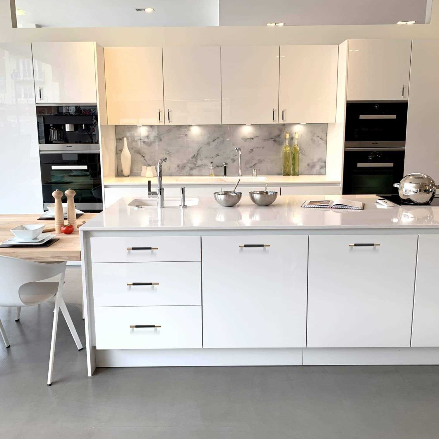 Ntresbonne 12 Pack Barrel Cabinet Pulls Gold and Black Cupboard Aluminum Handles Drawer Pull Cabinet Handles - Inhomebuy