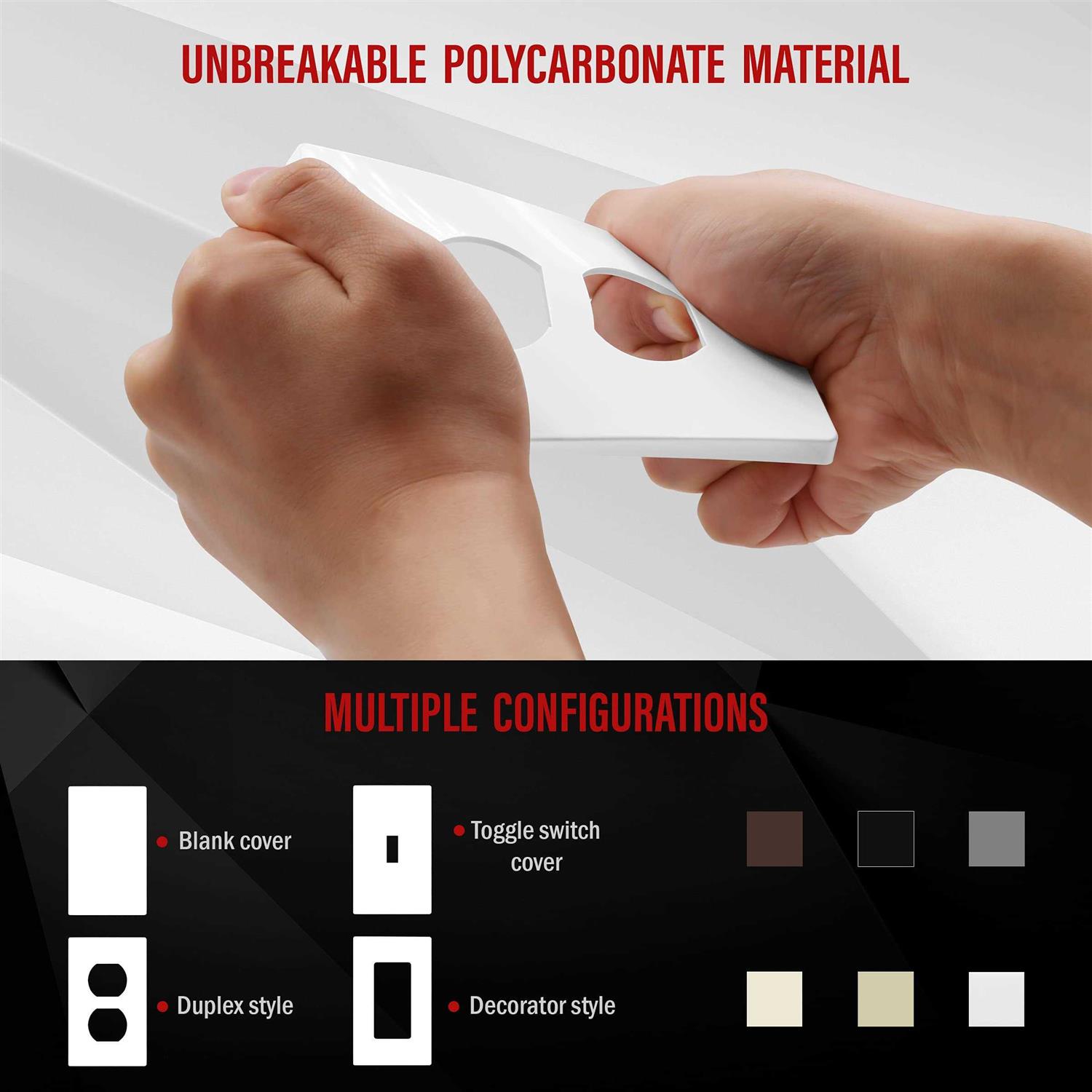 Enerlites Duplex Double Toggle Light Switch Single Pole Side Wiring 82150-W - Inhomebuy