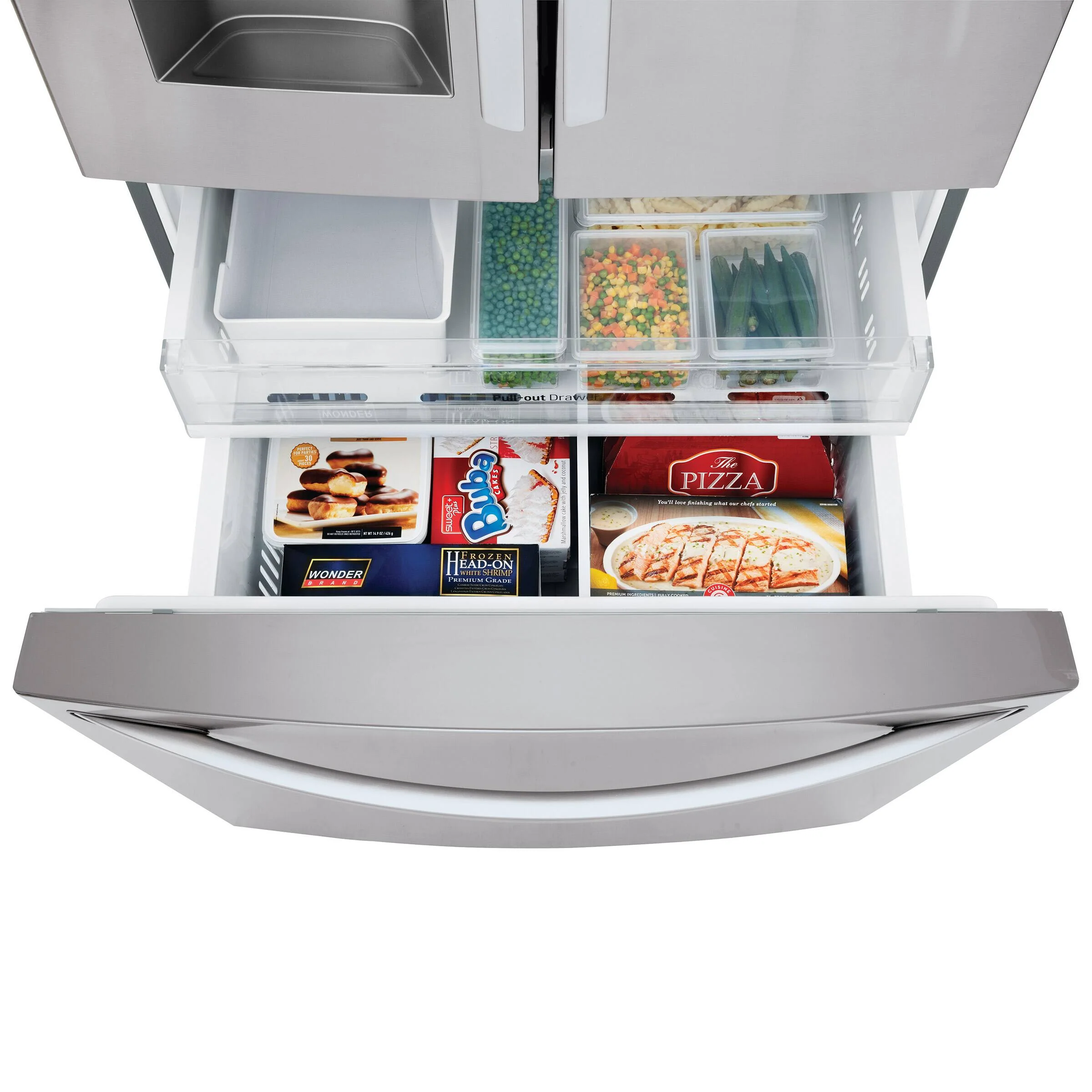 LG 36 IN. 26 CU. FT. STAINLESS-STEEL FRENCH DOOR REFRIGERATOR WITH SMUDGE-RESISTANT FINISH - LFXS269 - Inhomebuy