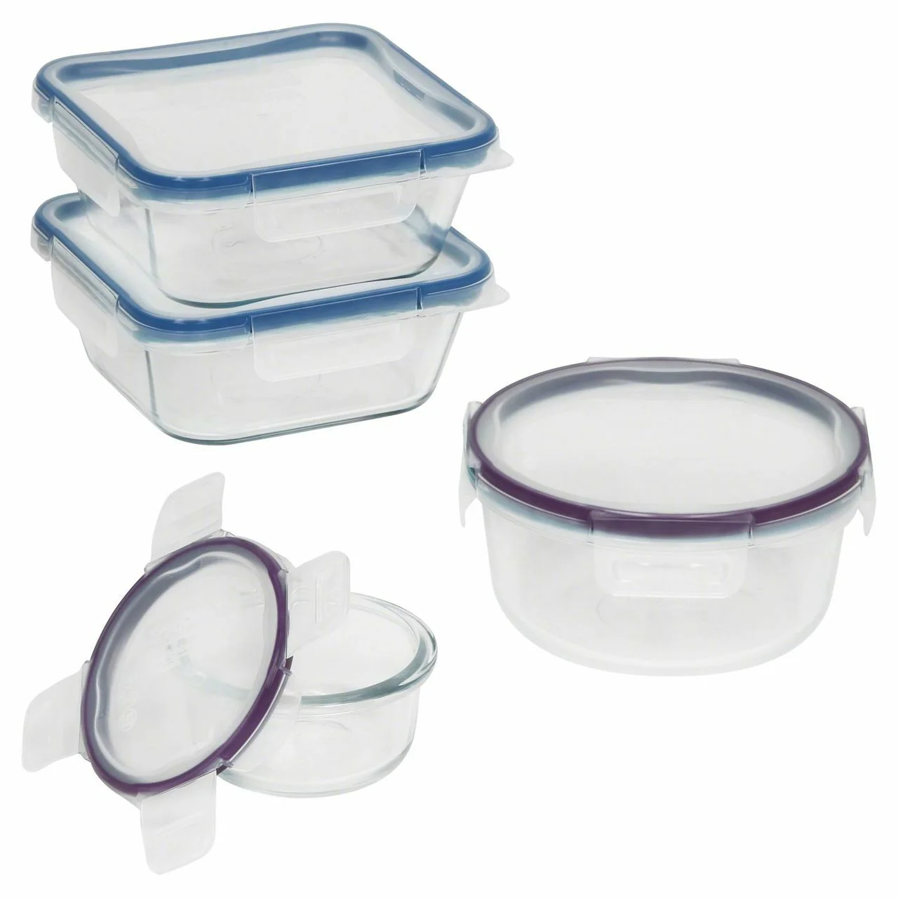 Snapware Total Solution Pyrex Glass Food Storage |1109330| 8-piece Set - Inhomebuy