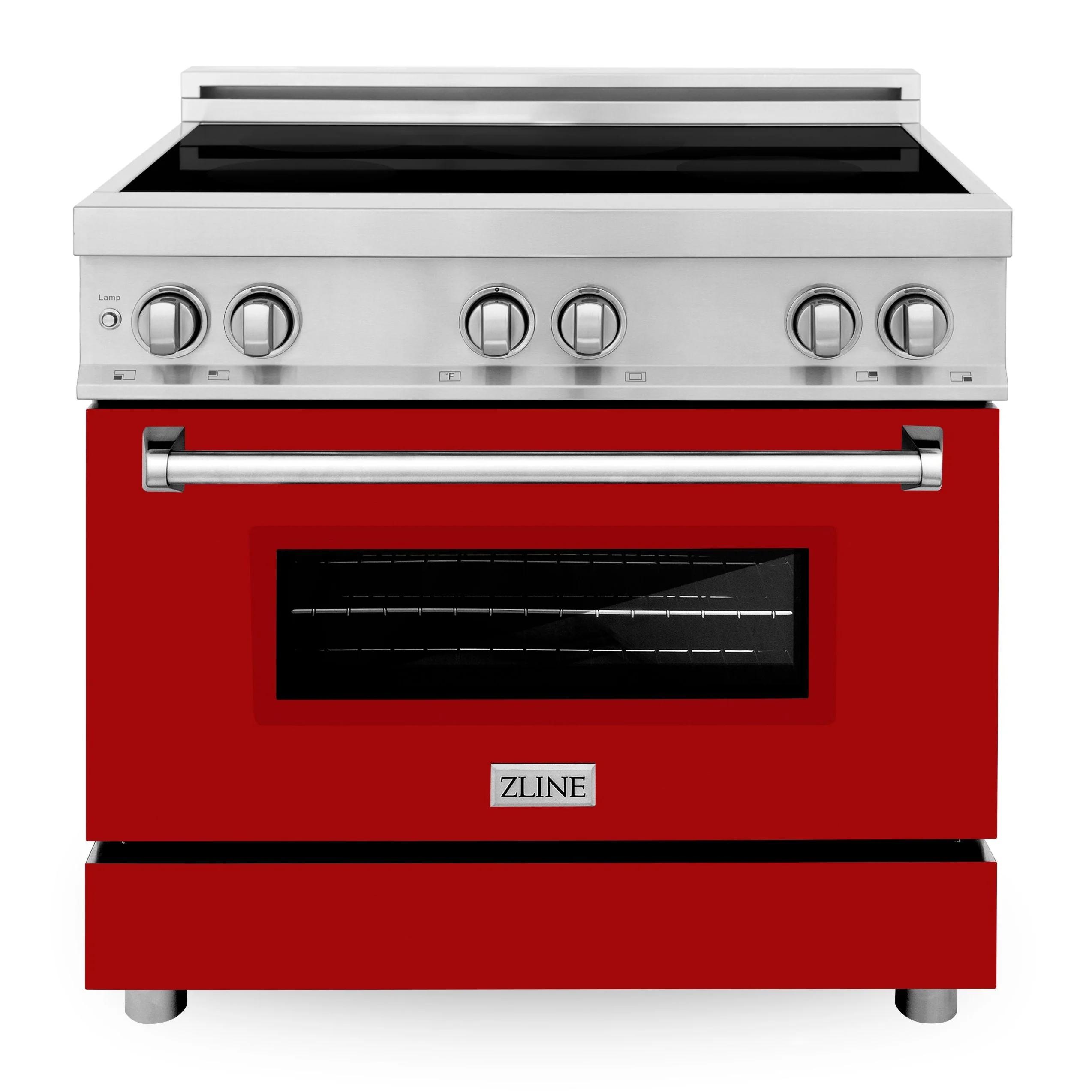 ZLINE 36 Inch 4.6 cu. ft. Induction Range with a 4 Element Stove and Electric Oven in Red Gloss, RAIND-RG-36 - Inhomebuy