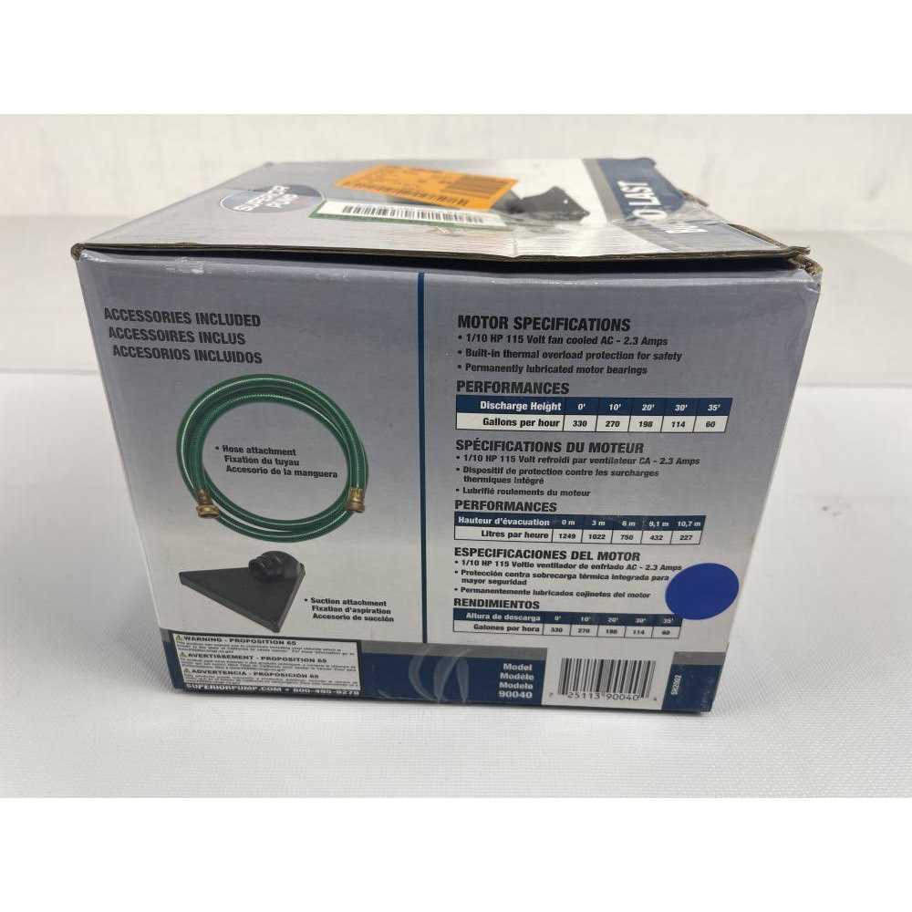 Superior Pump 12 Volt Submersible Utility Pump 91012 - Inhomebuy