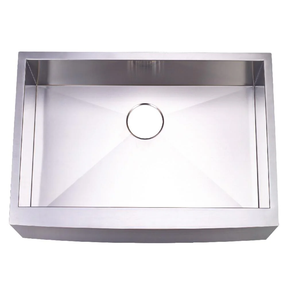 Kingston Brass 30 Inch Apron Front Farmhouse Single Bowl Kitchen Sink, Brushed, KUF302110BN - Inhomebuy