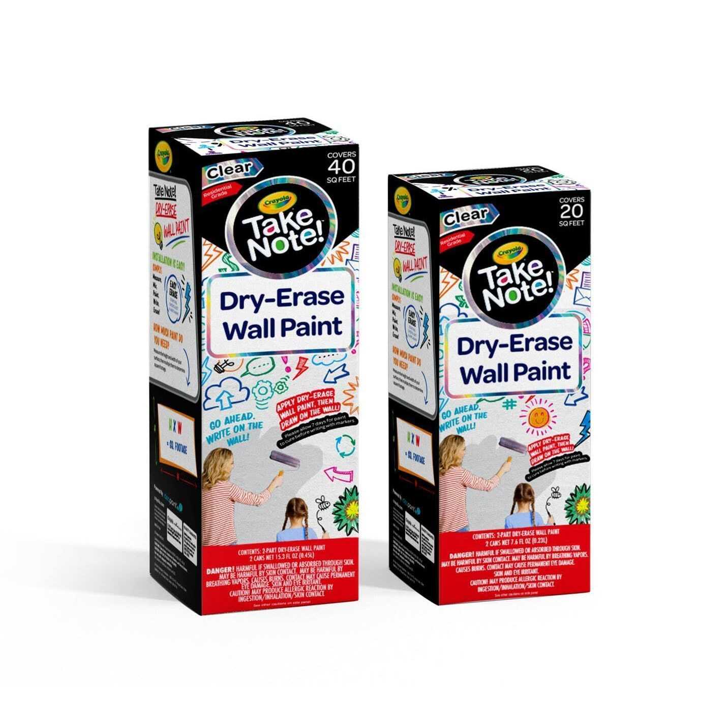 Crayola Take Note! Dry Erase Wall Paint - Inhomebuy
