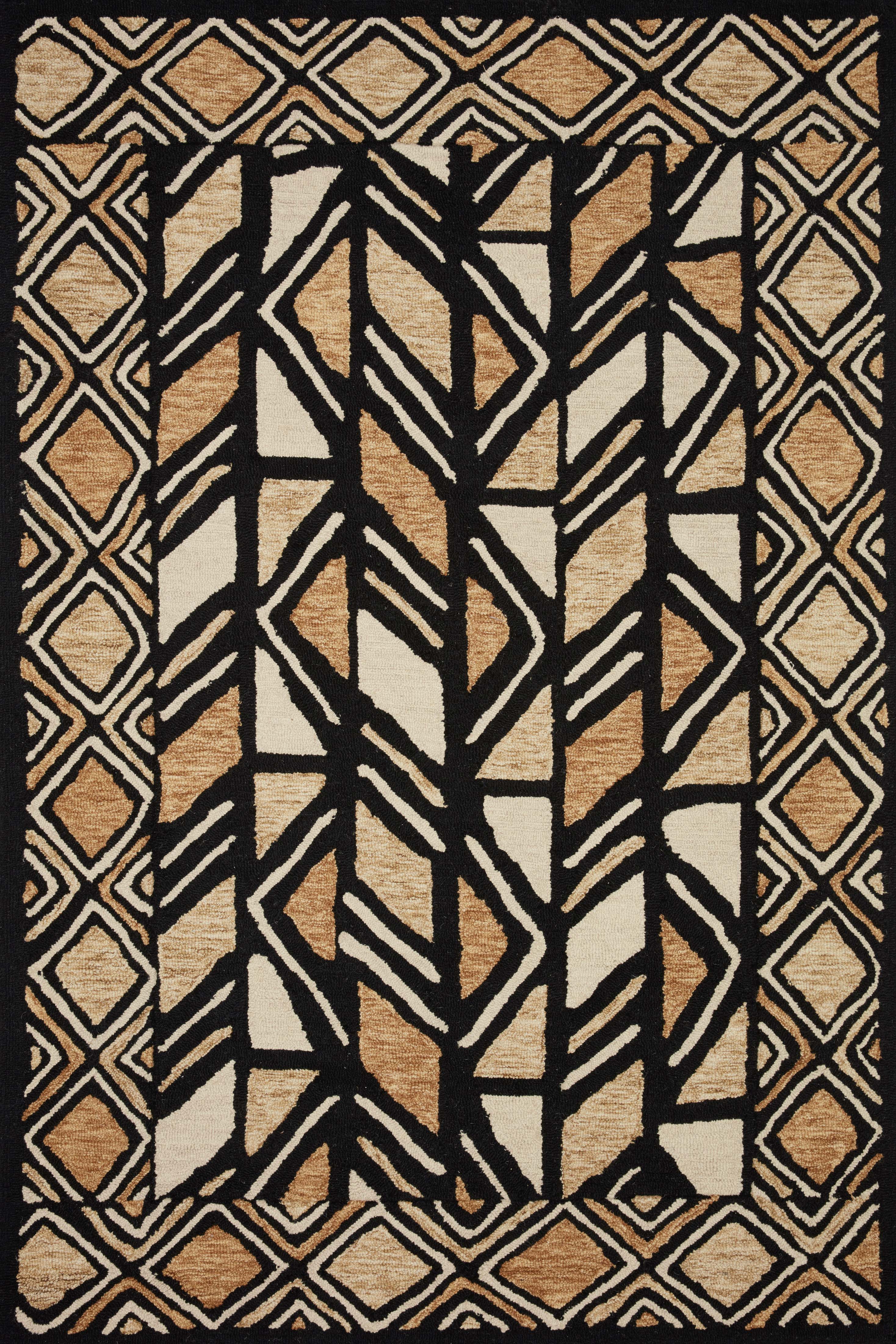 Loloi Rugs Nala Collection Rug in Black, Beige - 8'6
