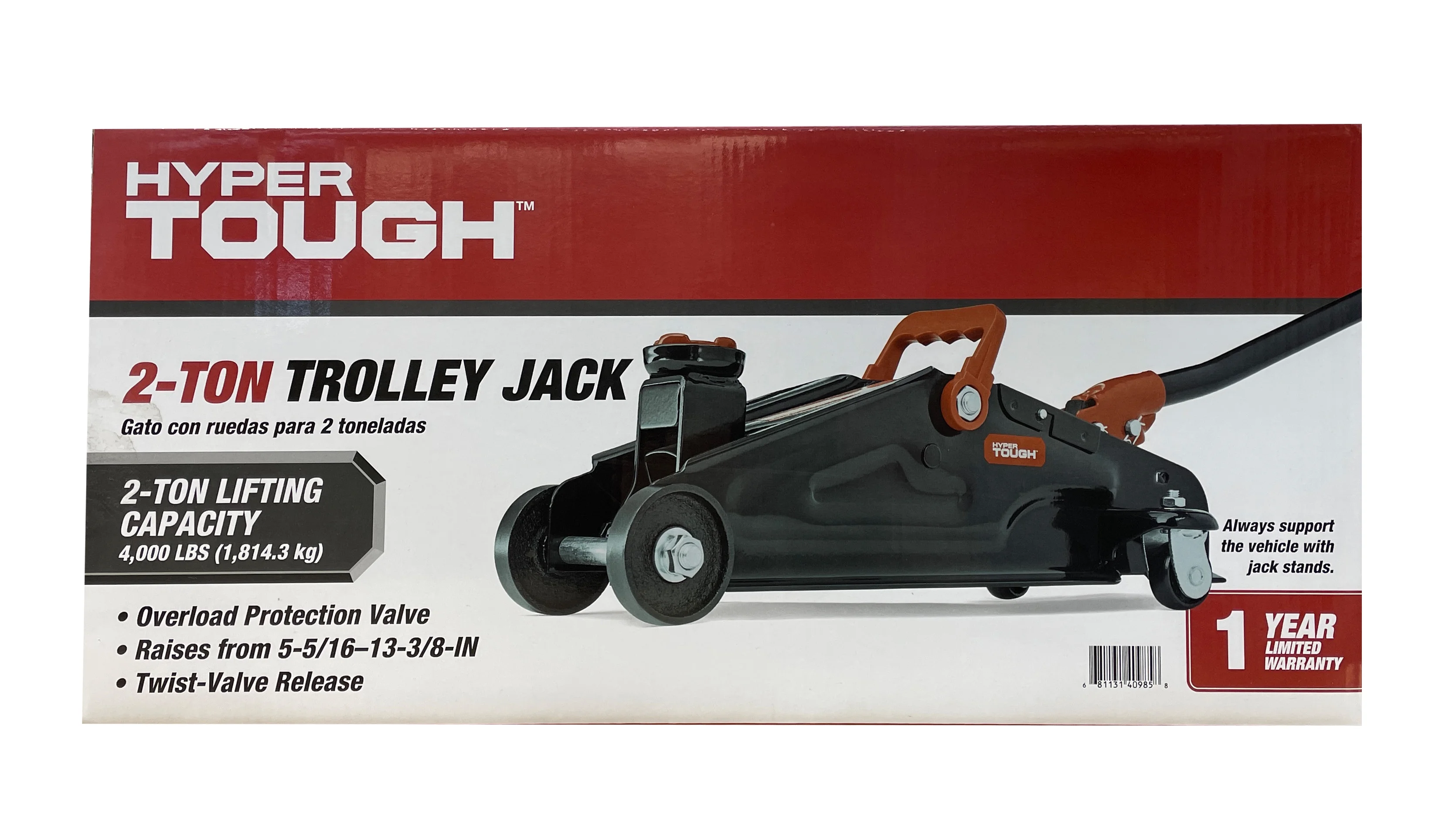 Hyper Tough 2-Ton Hydraulic Trolley Jack - Inhomebuy