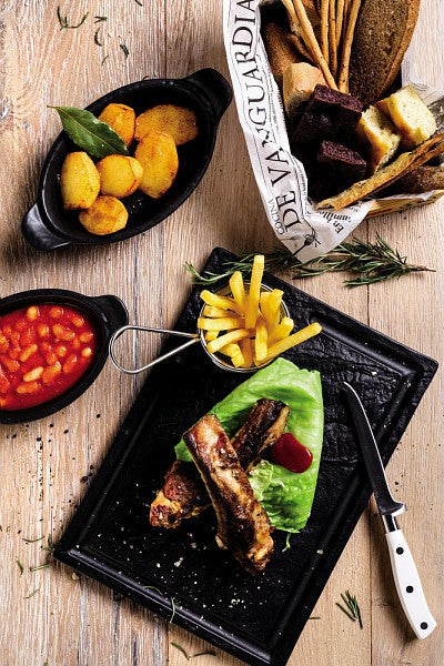 Oval Baking Dish 23cm Vulcania Black - Inhomebuy