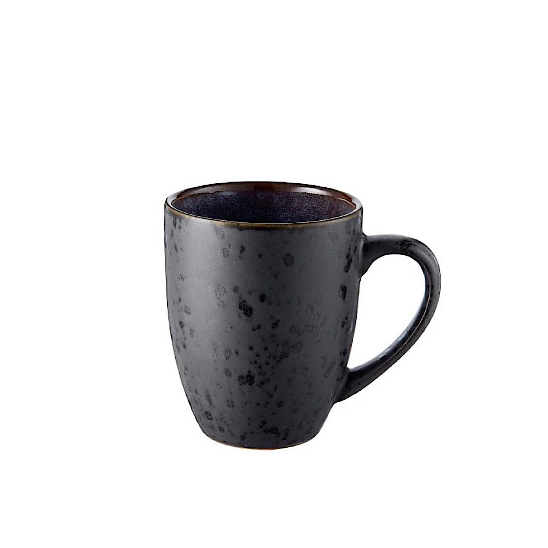 Stoneware Mug With Handle 0.3 L Black, Dark Blue - Inhomebuy