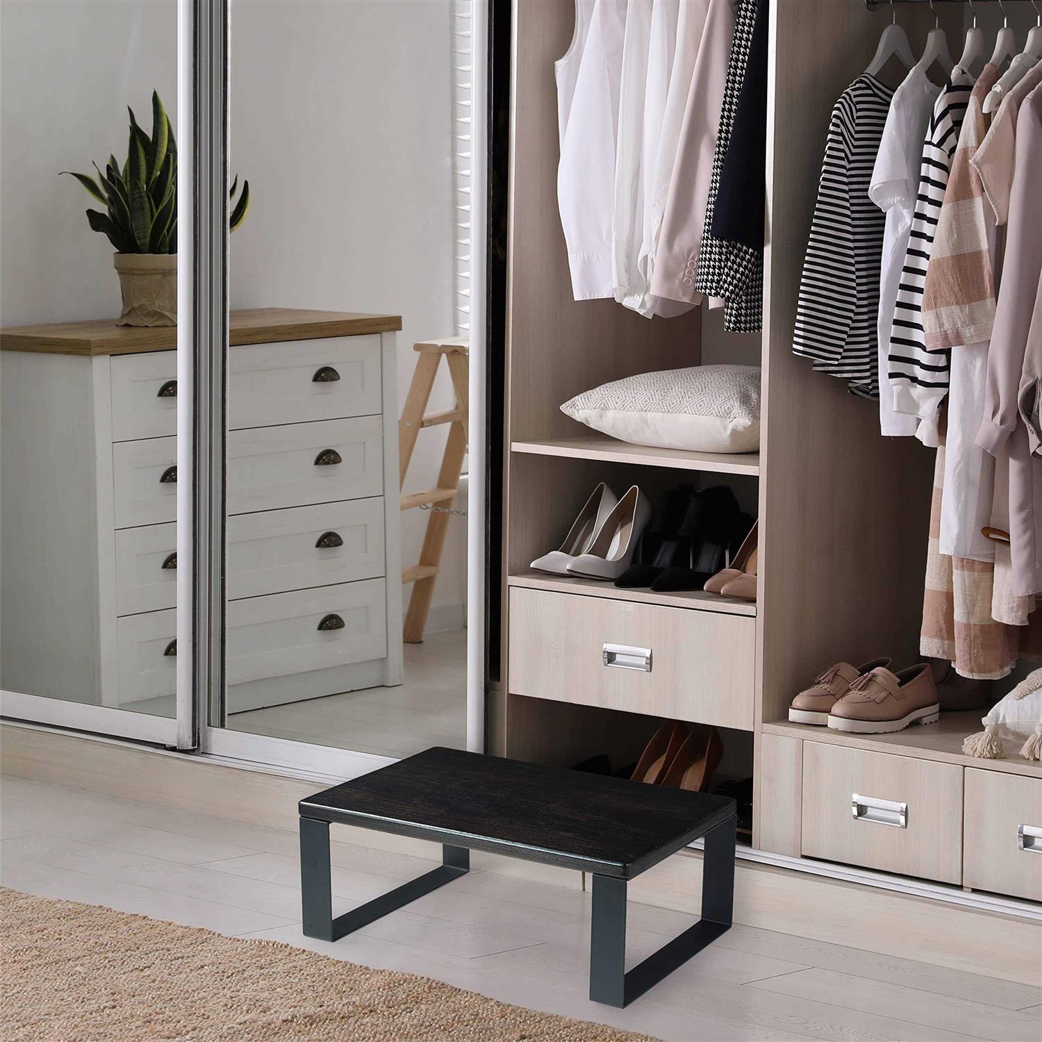 Wooden Step Stool for Adults Bed Stool for High Beds - Inhomebuy