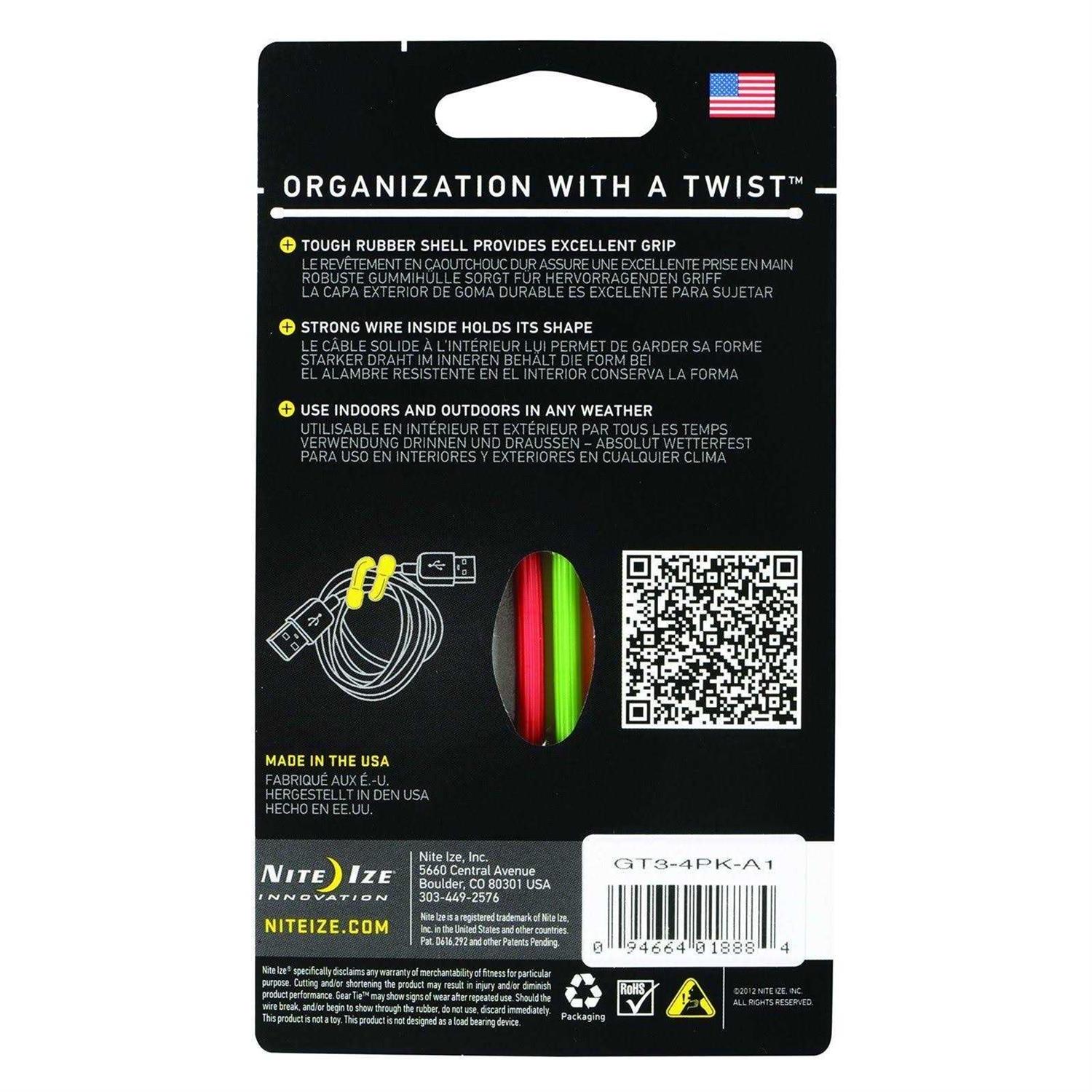 Nite Ize Gear Tie Twist Assortment - Inhomebuy