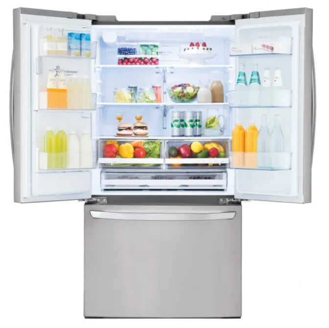 LG 36 IN. 26 CU. FT. STAINLESS-STEEL FRENCH DOOR REFRIGERATOR WITH SMUDGE-RESISTANT FINISH - LFXS269 - Inhomebuy