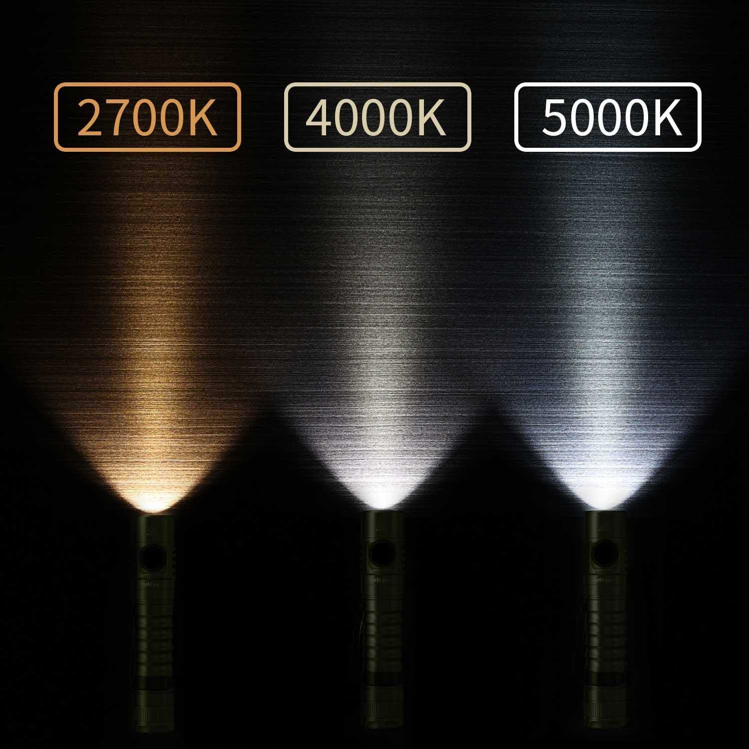 Wurkkos FC11 Rechargeable LED Flashlights Max 1300Lumen High 90CRI EDC USB C Charge,IP67 Waterproof - Inhomebuy