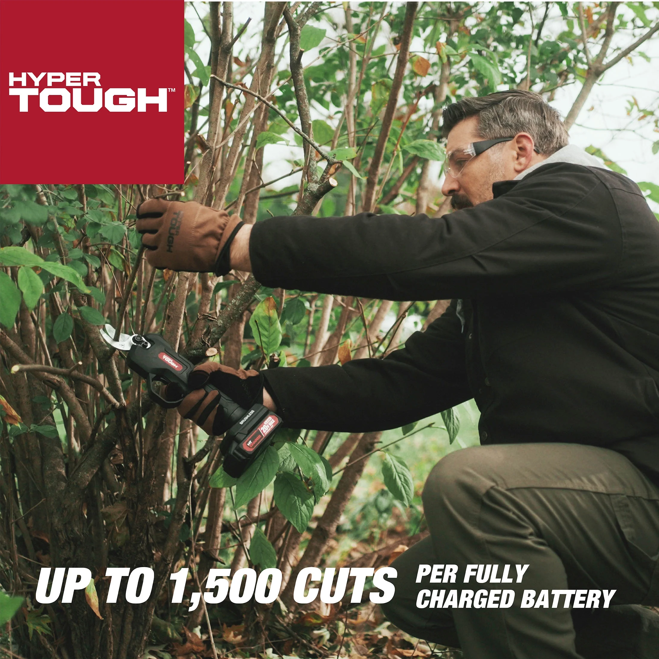 Hyper Tough 20V 2.0Ah Brushless Pruning Shear, HT14-401-003-06 - Inhomebuy