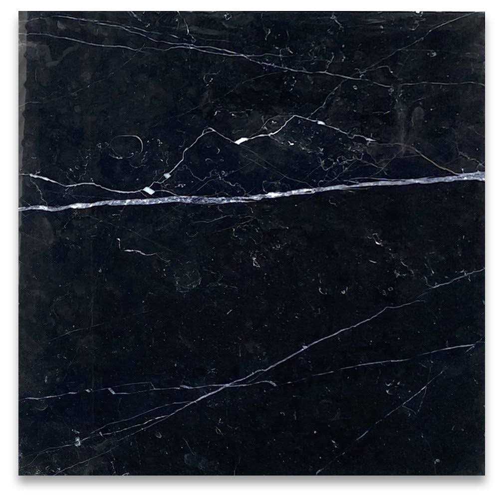 Nero Marquina Black Marble Tile Honed - Inhomebuy