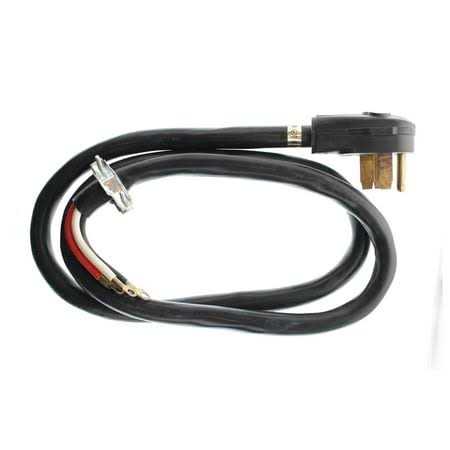 Utilitech 6-Ft 4-Prong Black Dryer Appliance Power Cord UTD100406 - Inhomebuy