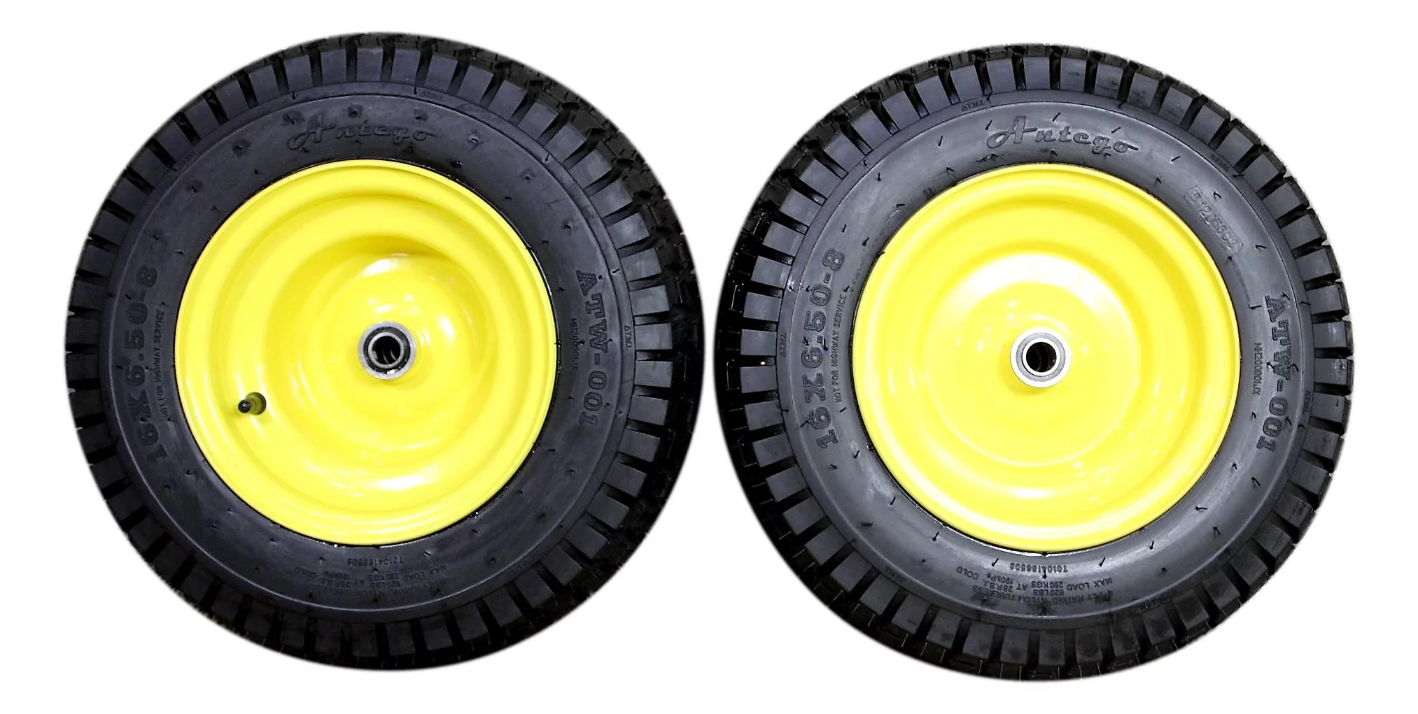 Antego Tire and Wheel (Set of 2) 16x6.50-8 Tires & Wheels 4 Ply for Lawn & Garden Mower Turf Tires .75