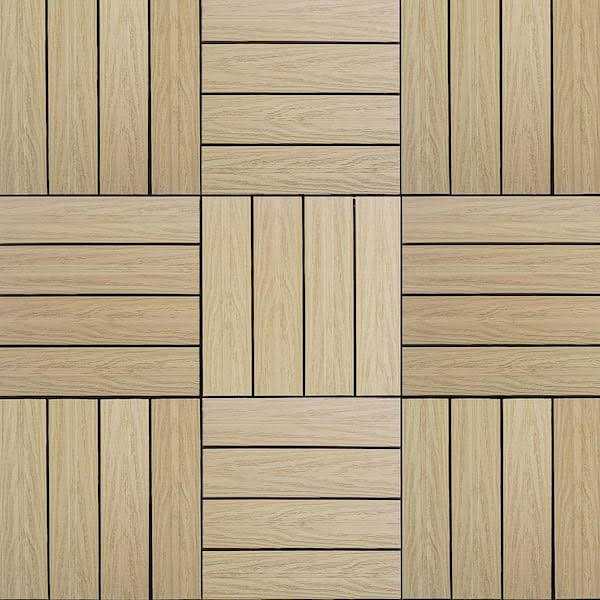 NewTechWood UltraShield Naturale 1 ft. x 1 ft. Quick Deck Outdoor Composite Deck Tile - Inhomebuy