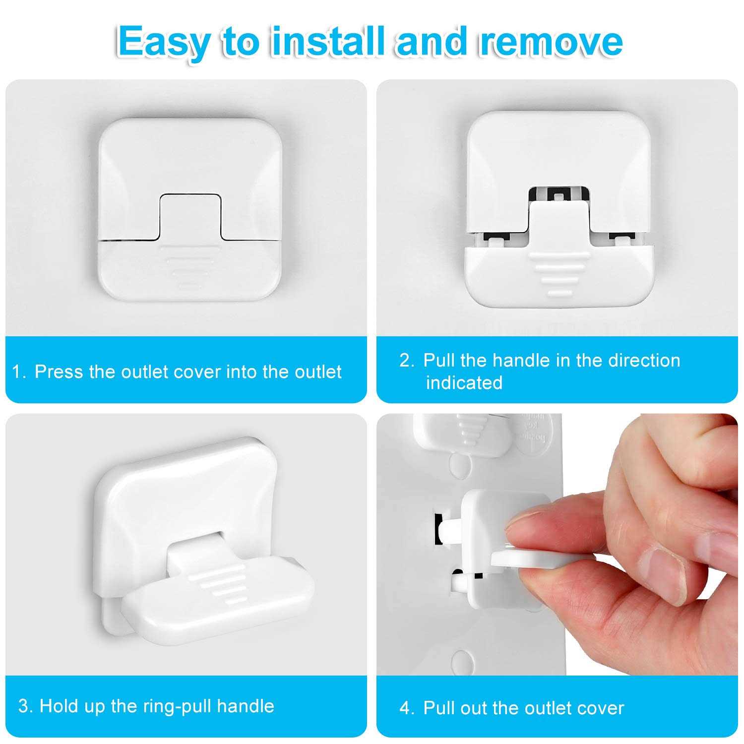 Outlet Covers Wall Plates -Duplex Outlet Covers 1-Gang Standard Size Wall Plate for Outlets - Inhomebuy