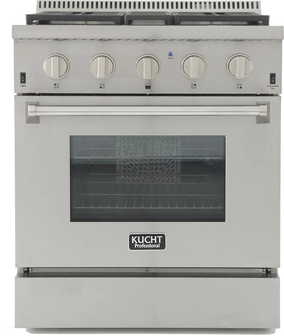 Kucht Professional 30 in. 4.2 cu ft. Propane Gas Range with Silver Knobs, KRG3080U/LP-S - Inhomebuy