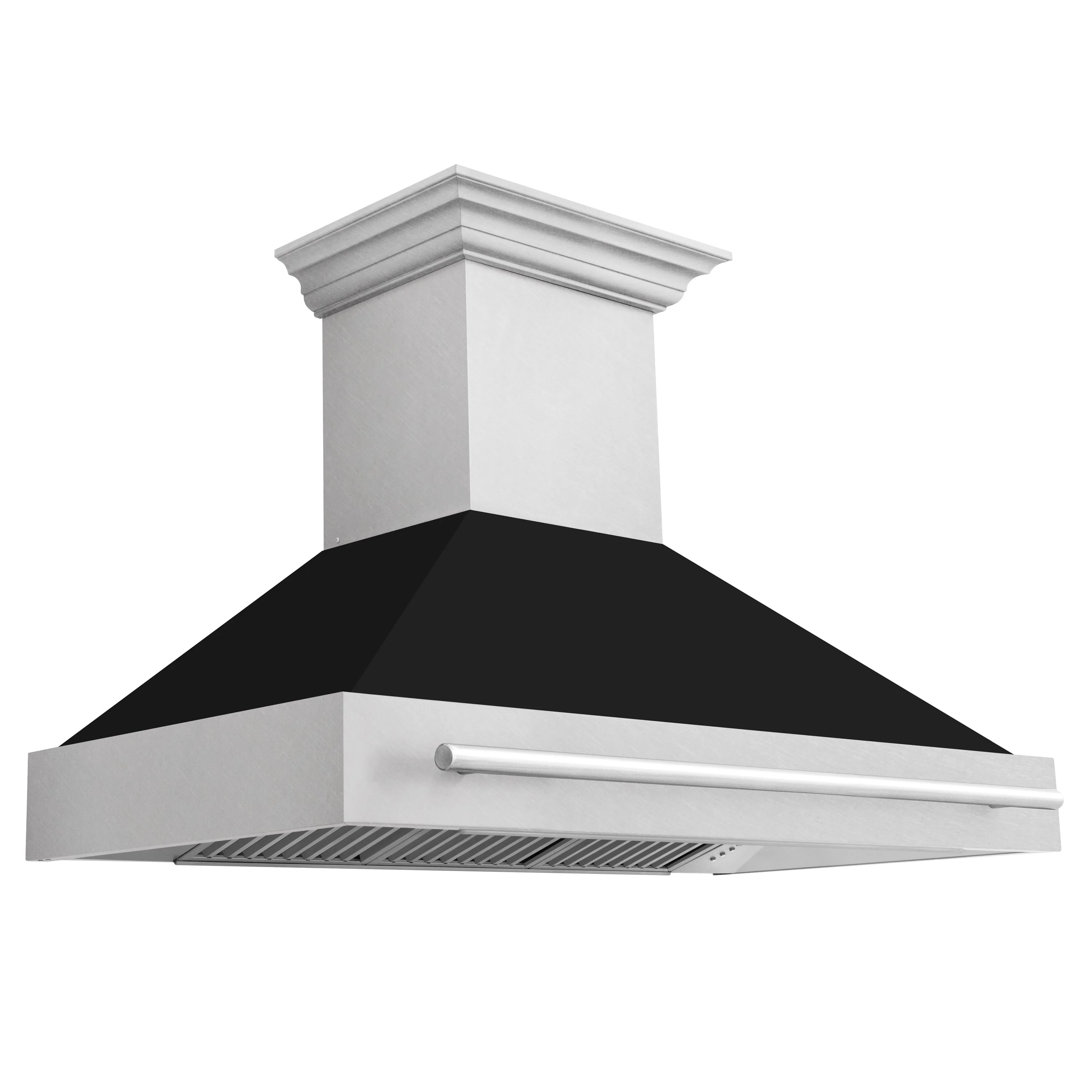 ZLINE 48 In. DuraSnow® Stainless Steel Range Hood with Black Matte Shell, 8654SNX-BLM48 - Inhomebuy