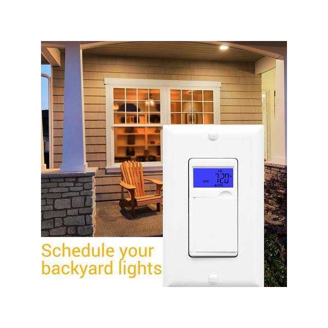 Enerlites 7-Day Digital In-Wall Programmable Timer Switch - Inhomebuy