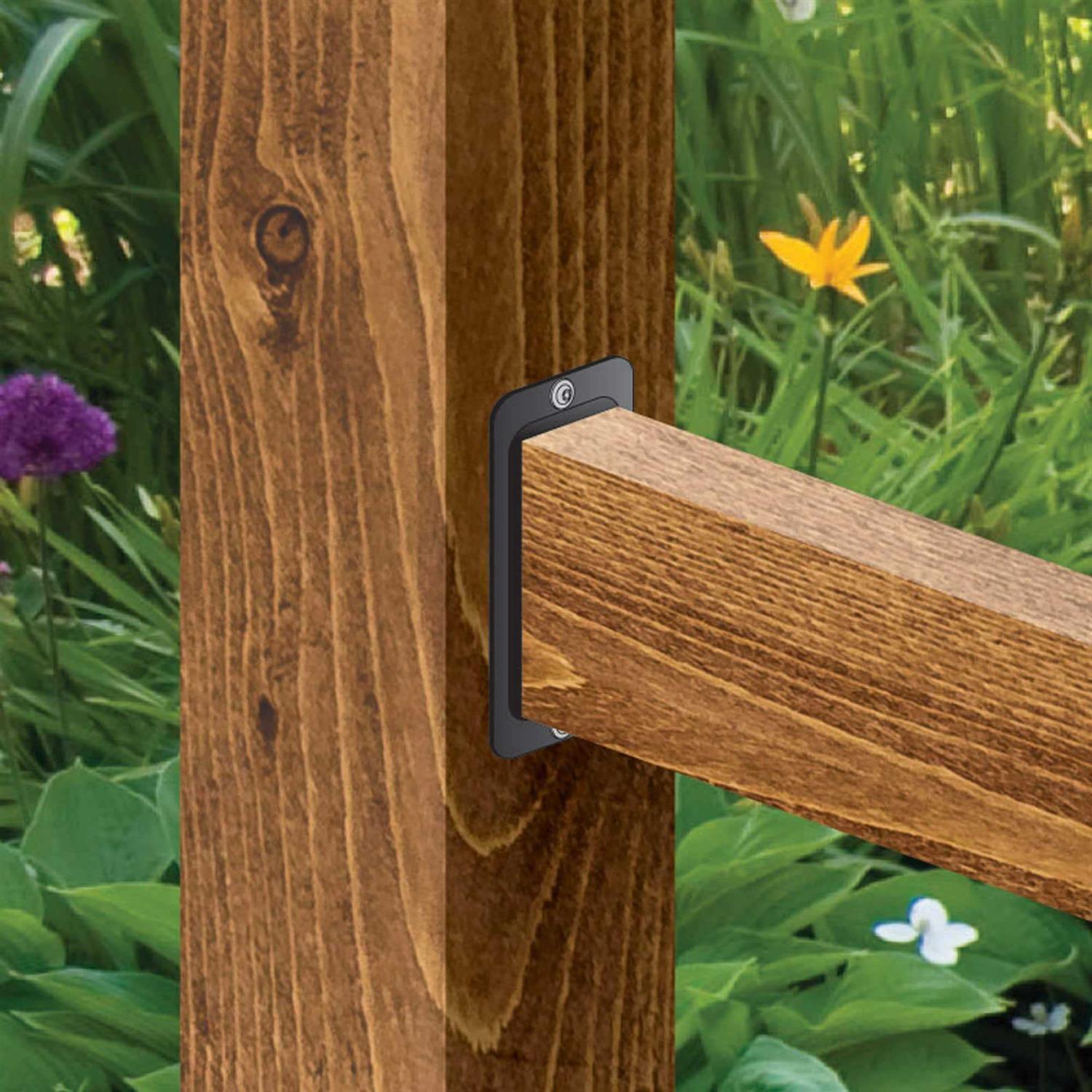 Nuvo Iron RH24B Rail Hanger and Connector Plate Steel Black - Inhomebuy