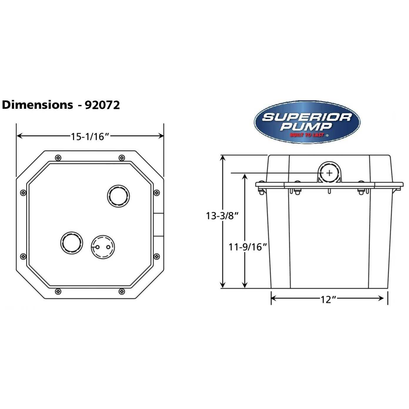 Superior Pump 91250 1/4 HP Submersible Thermoplastic Utility Pump - Inhomebuy