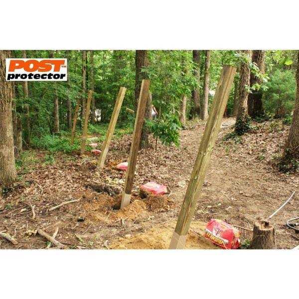 Post Protector 4 in. x 6 in. x 42 in. in-Ground Post Decay Protection - Inhomebuy