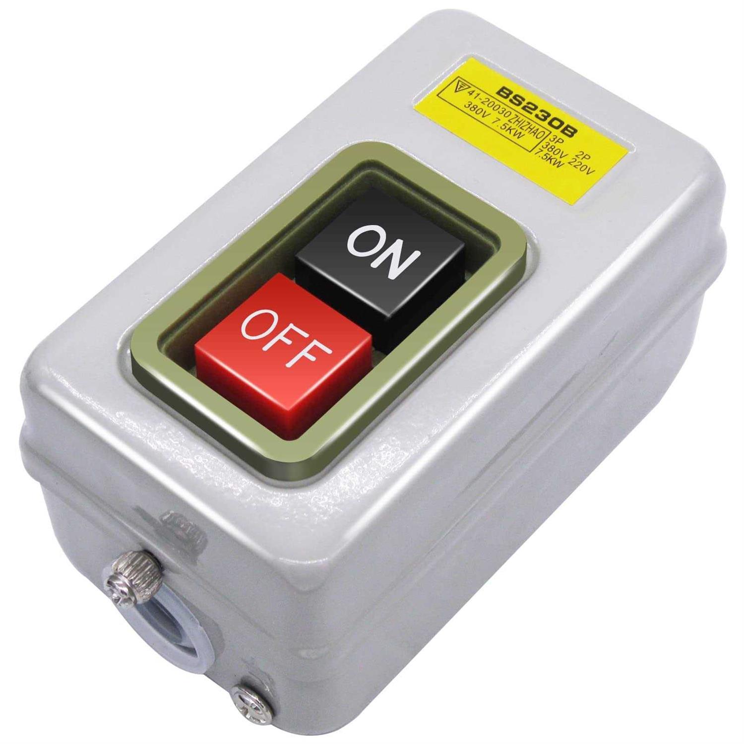 mxuteuk 2pcs 22mm 2 NC Red Mushroom Emergency Stop Push Button Switch AC 660V 10A - Inhomebuy
