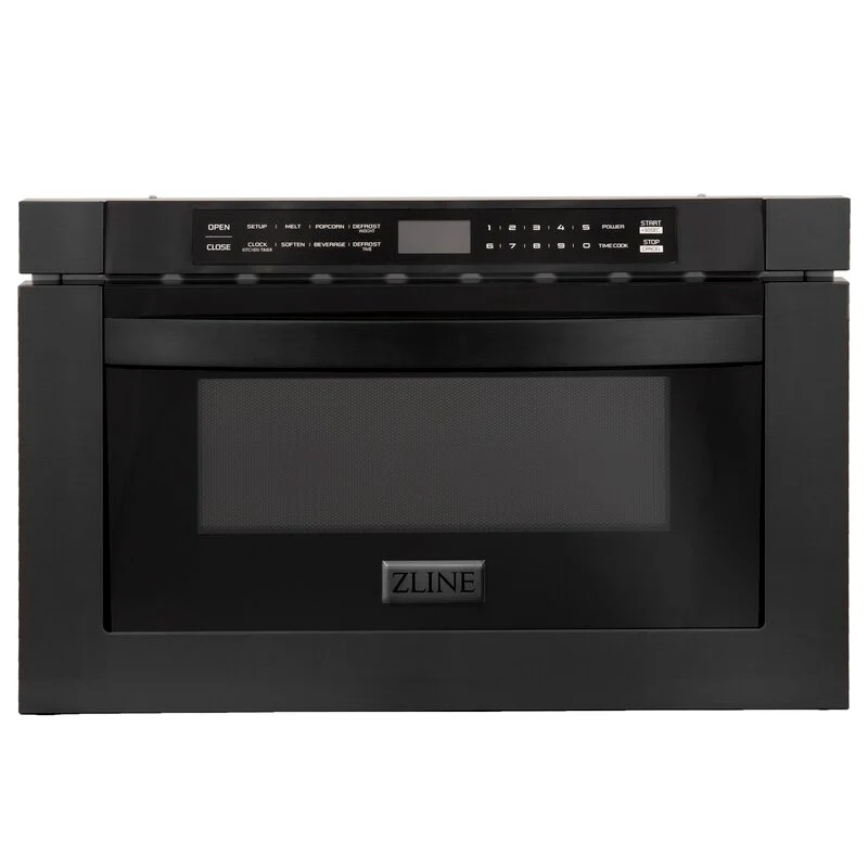 ZLINE 24 in. 1.2 Cu. Ft. Microwave Drawer In Black Stainless Steel, MWD-1-BS - Inhomebuy