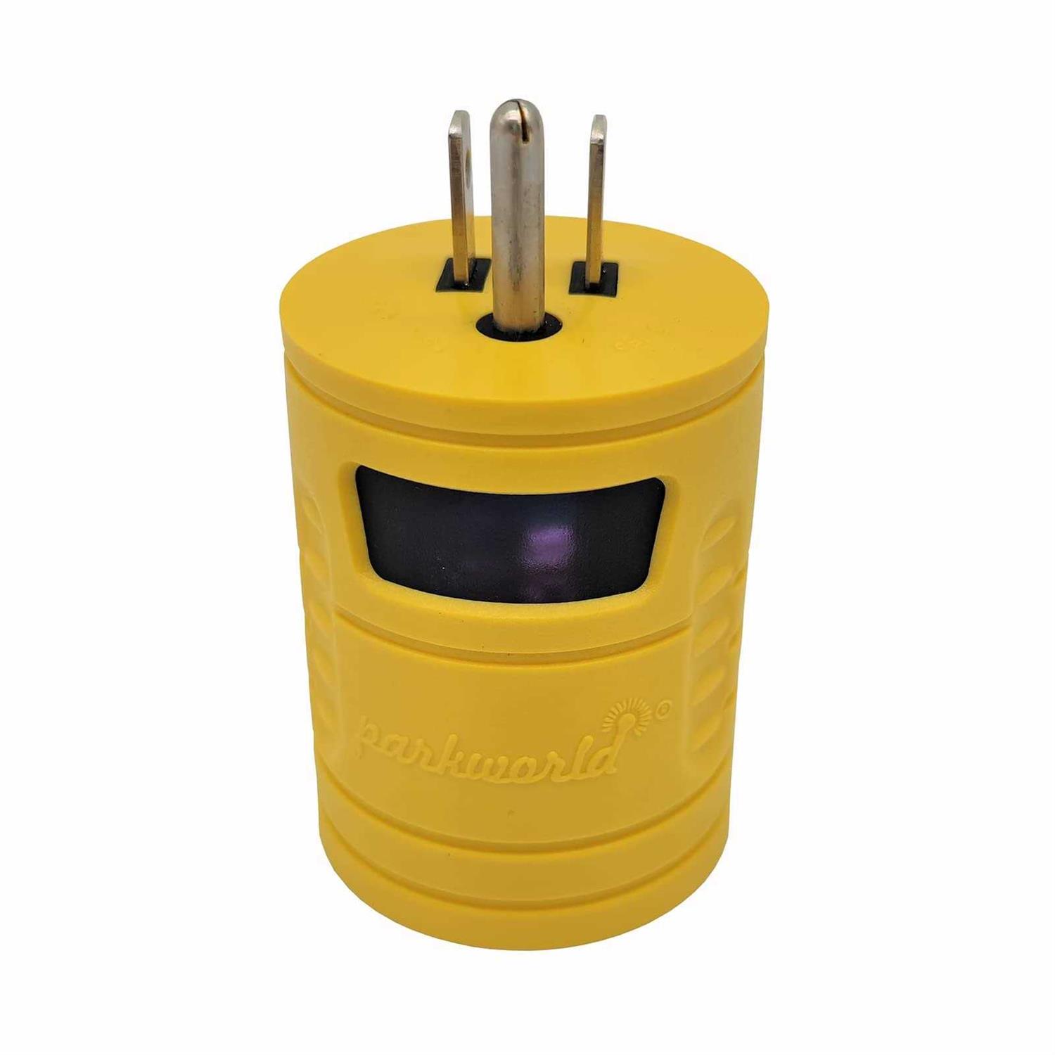 Parkworld 691685 Shore Power Adapter Household 15A 5-15 Plug to RV Twist Lock 30A Socket L5-30 Receptacle with Locking Ring - Inhomebuy