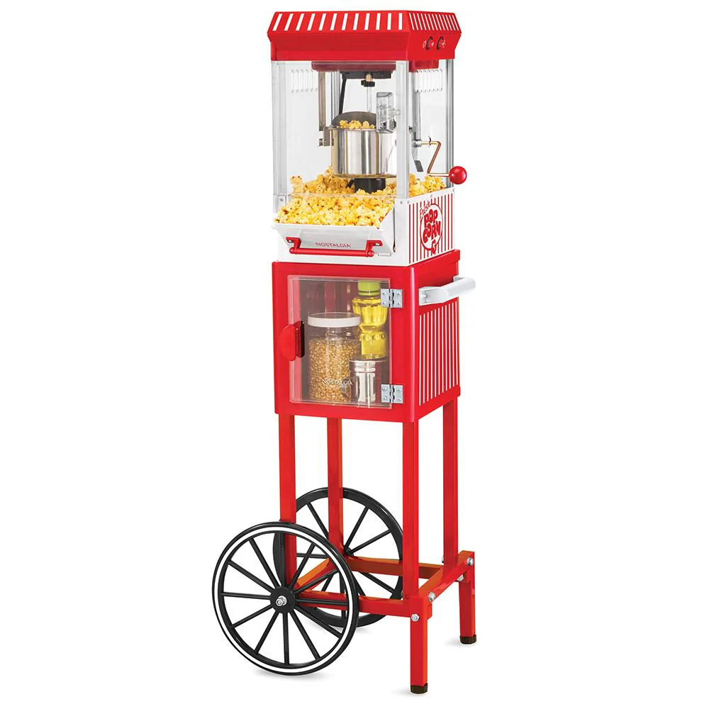 2.5-Ounce Popcorn Cart - 48 Inches Tall - Inhomebuy