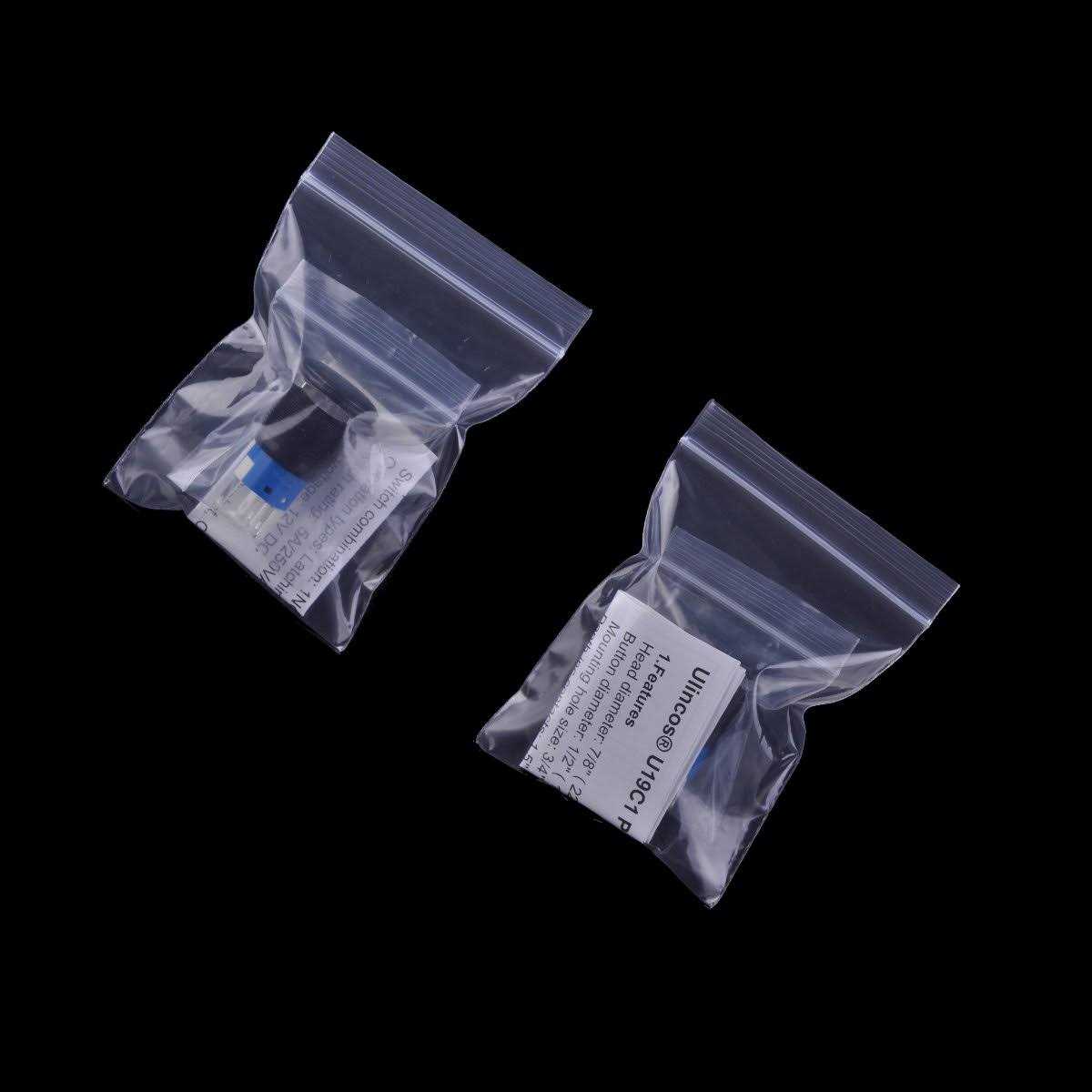 Ulincos Latching Pushbutton Switch U19C1 1NO1NC SPDT ON/Off Black Metal Shell - Inhomebuy