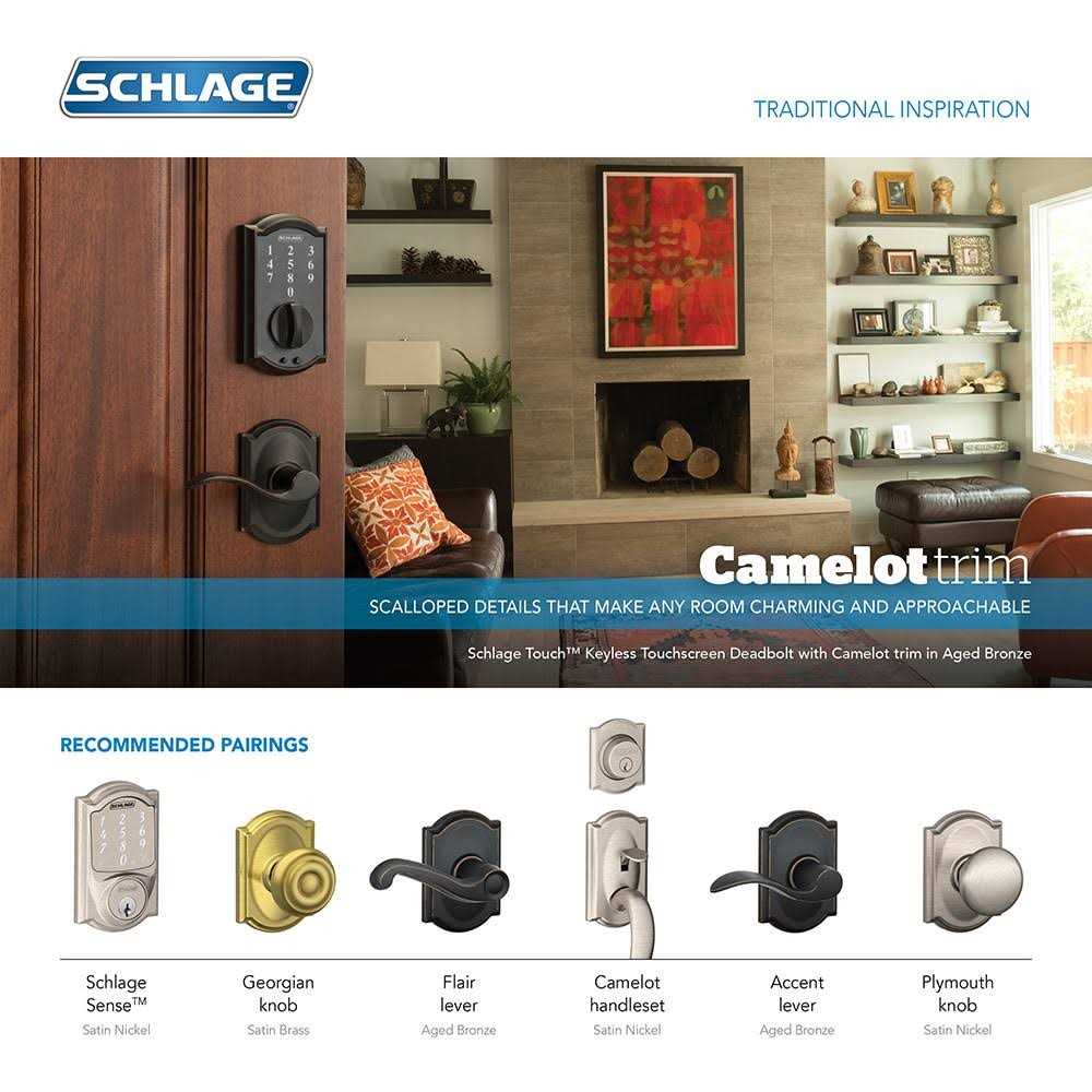 Schlage Camelot Touch Deadbolt - Inhomebuy