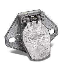 Phillips Ind. 15-730 7 Pin Plug with Cable Guard Zinc Die-Cast - Inhomebuy