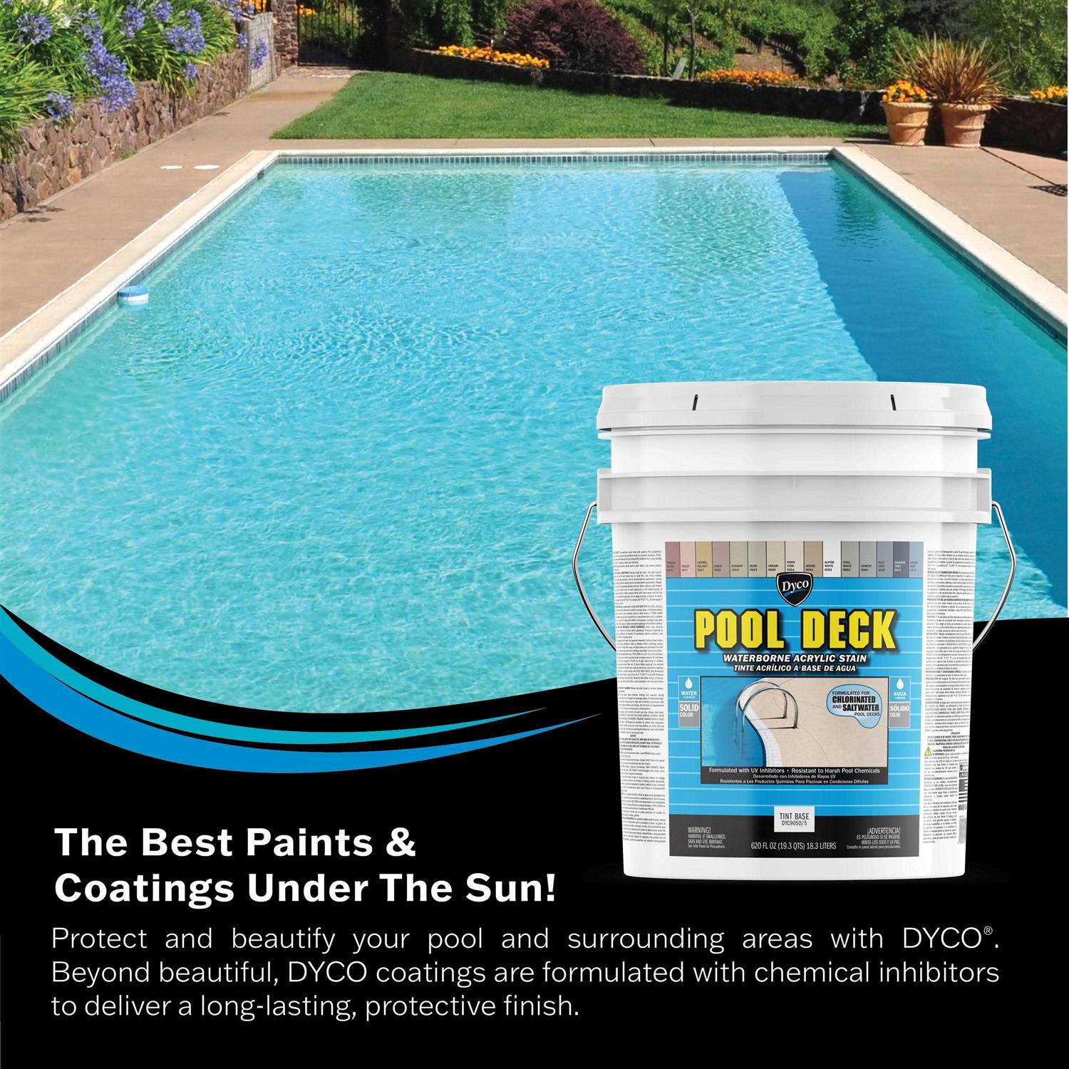 Dyco Paints Pool Deck Low Sheen Waterborne Acrylic Stain - Inhomebuy