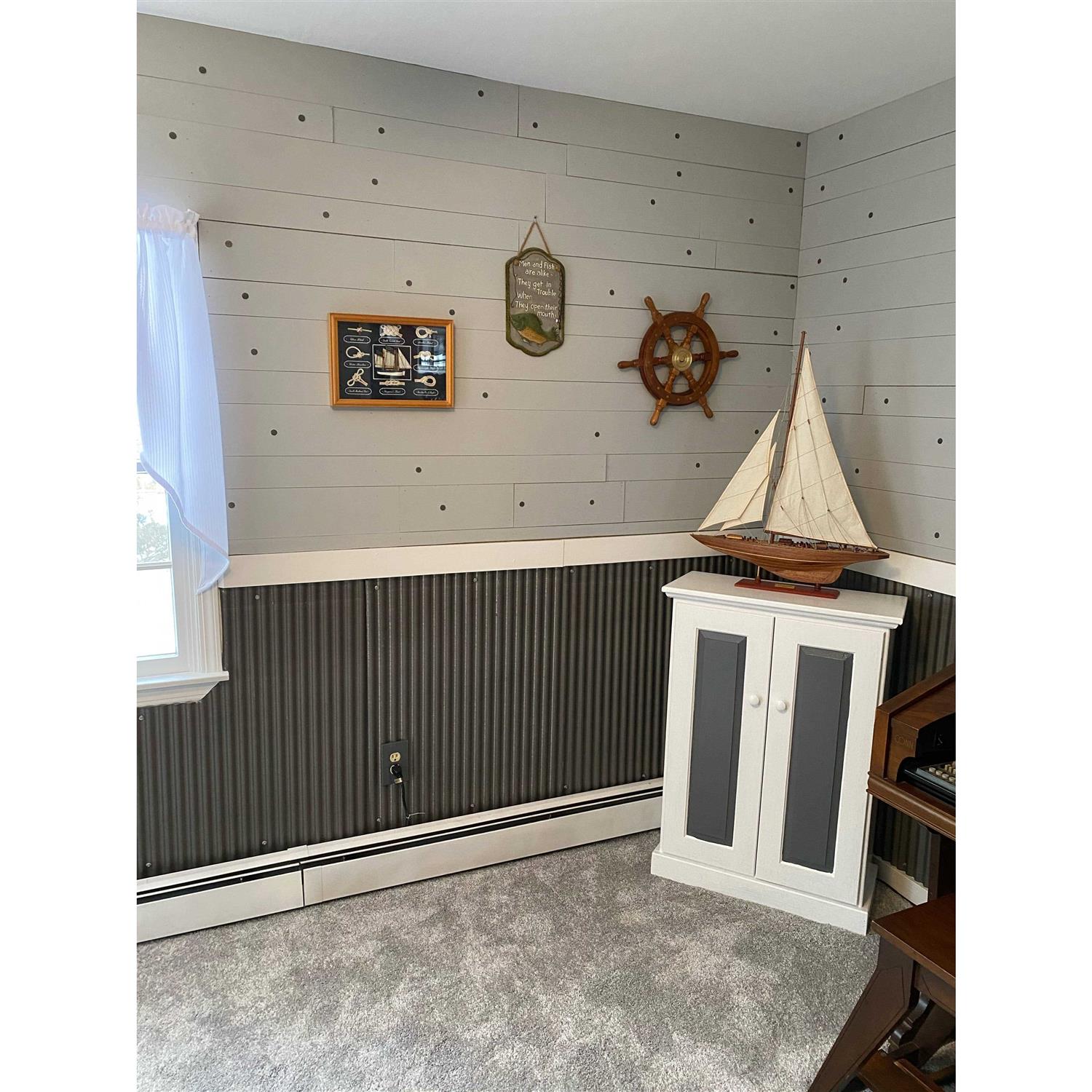 Dakota Tin 24W x 36H Colorado Corrugated Metal Wainscoting Panel - Inhomebuy