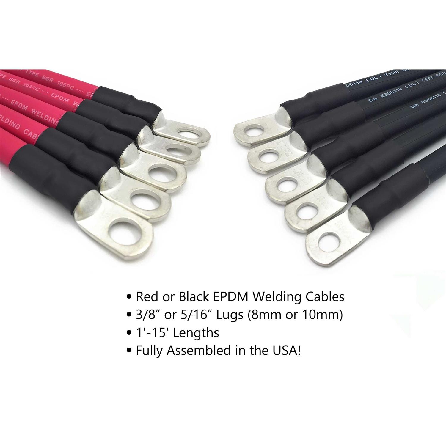 End Game 2 Awg Gauge Marine Grade Battery Cables Fully Assembled With Heavy Duty Tinned Lugs - Inhomebuy