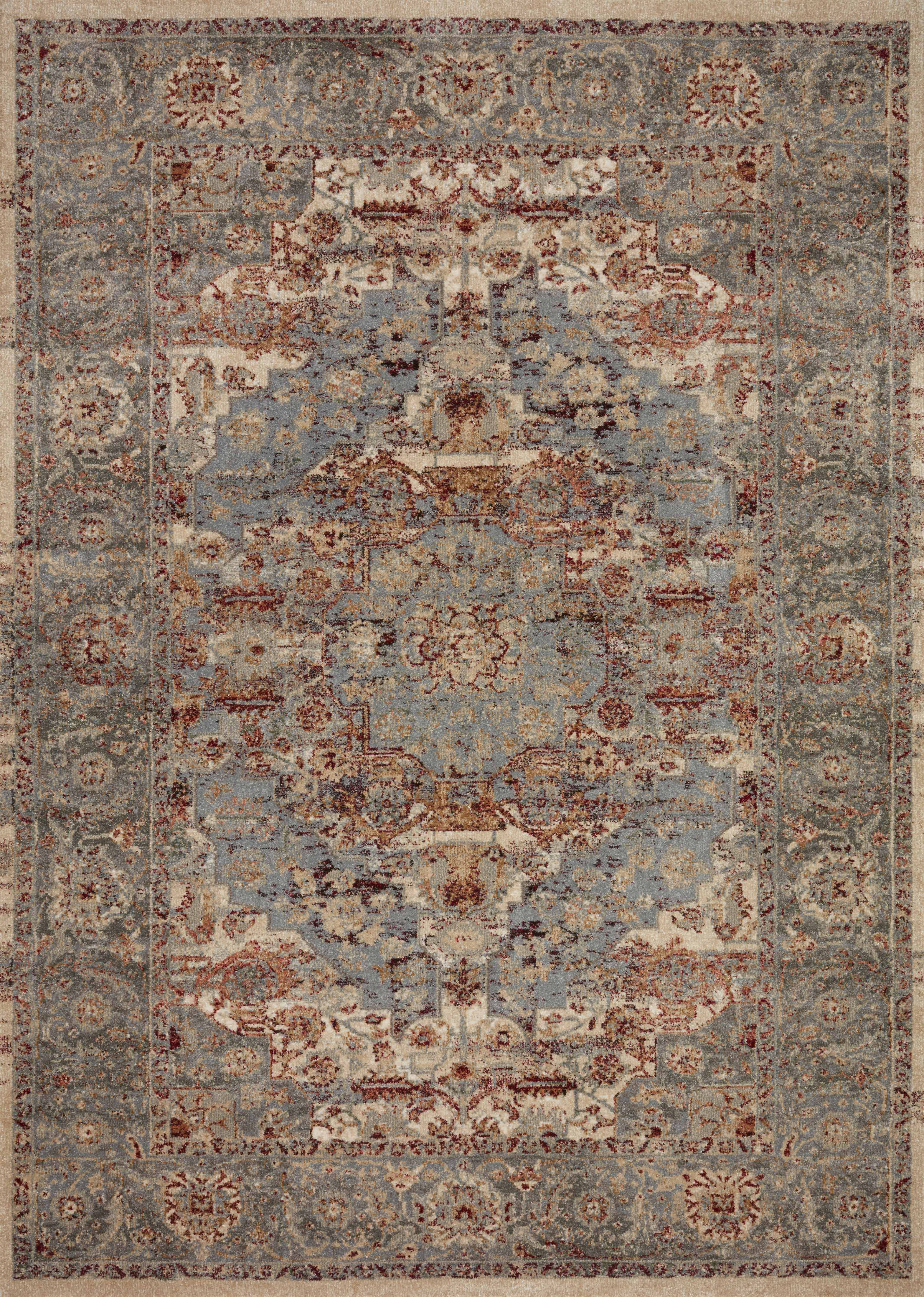 Loloi Rugs Jasmine Collection Rug in Slate, Brick - 11'6