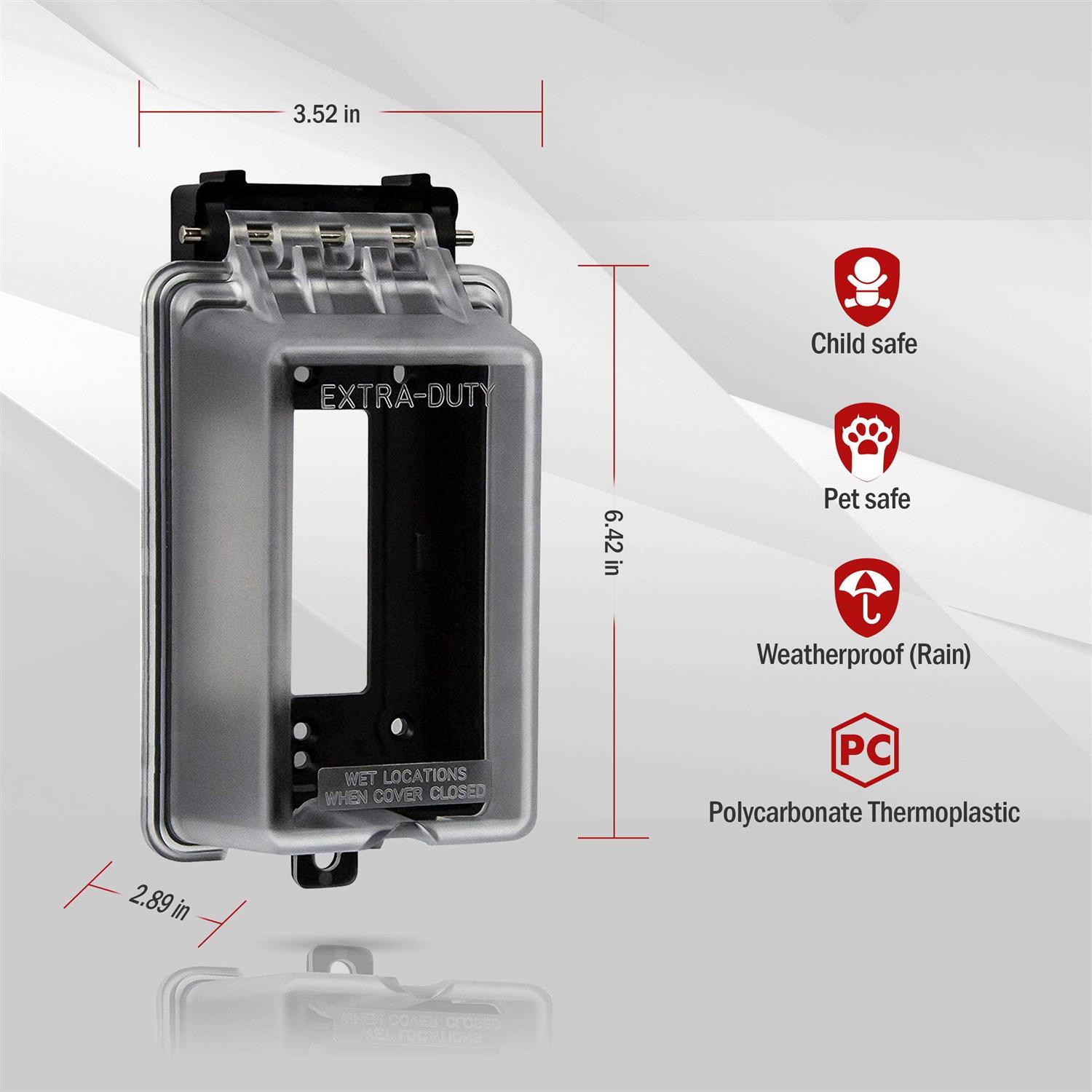 ENERLITES Screwless Double Blank Wall Plate Child Safe Two Gang Blank Device Outlet Cover - Inhomebuy