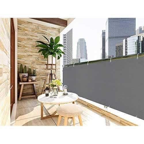 Love Story 3′ x 10′ Balcony Privacy Screen Fence Cover Mesh for Deck Patio Porch Railing - Inhomebuy