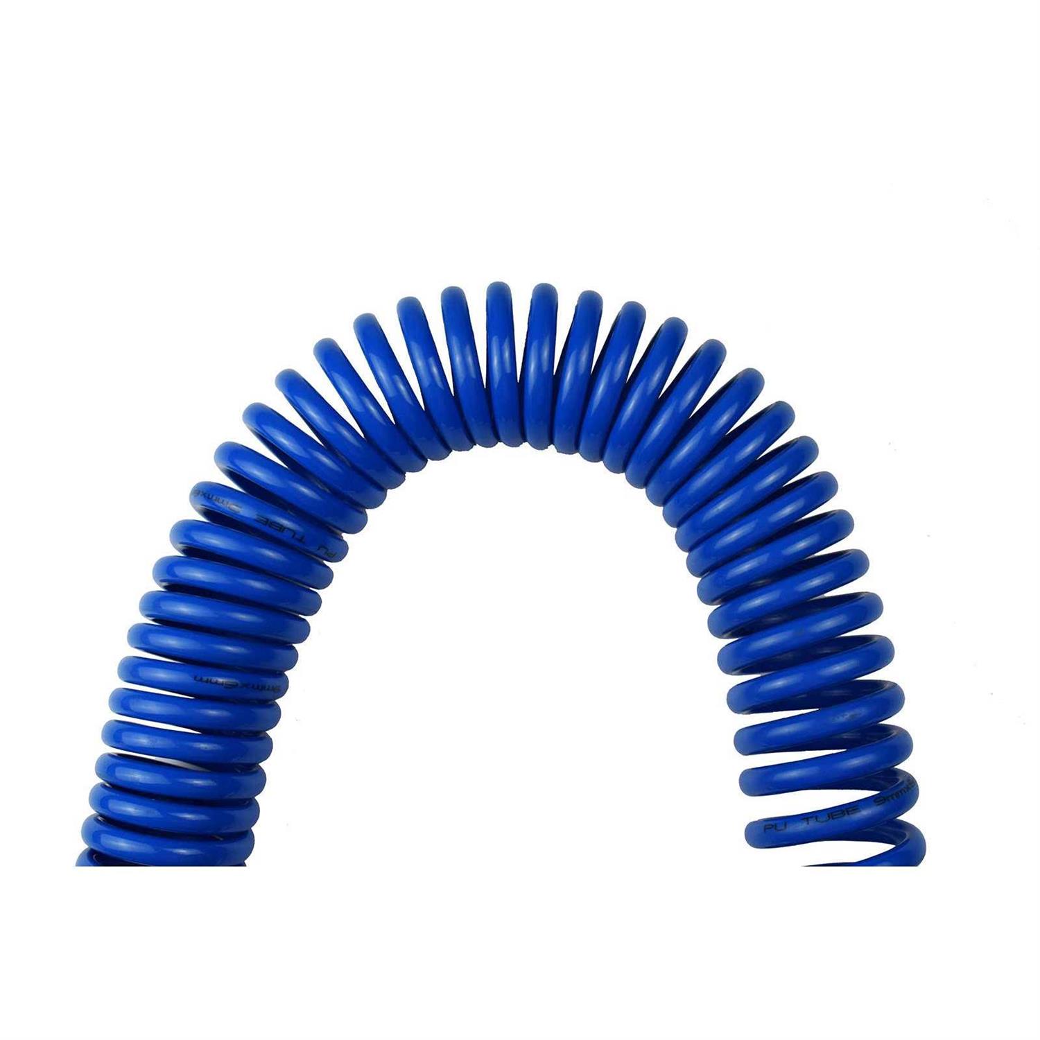 Yotoo Polyurethane Recoil Air Hose 1/4 Inner Diameter by 25′ Long with Bend Restrictor, 1/4 Industrial Quick Coupler and Plug - Inhomebuy