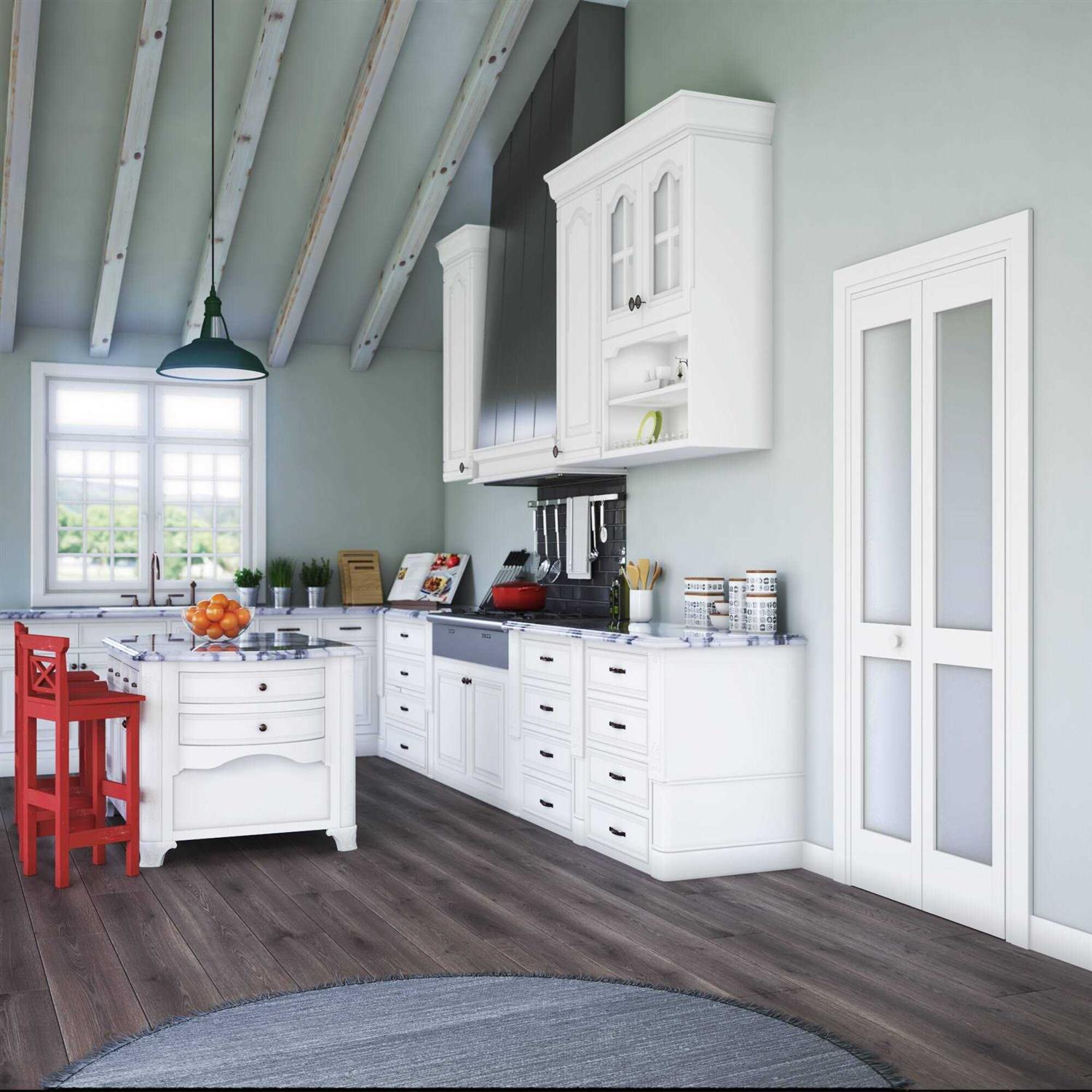 EightDoors 80 Square Frost Mirrored Glass Solid Core Primed Pine Wood Bifold Door Hardware Included - Inhomebuy