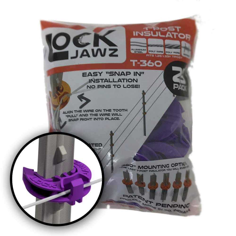 LockJawz T-Post Fence Insulator - Inhomebuy