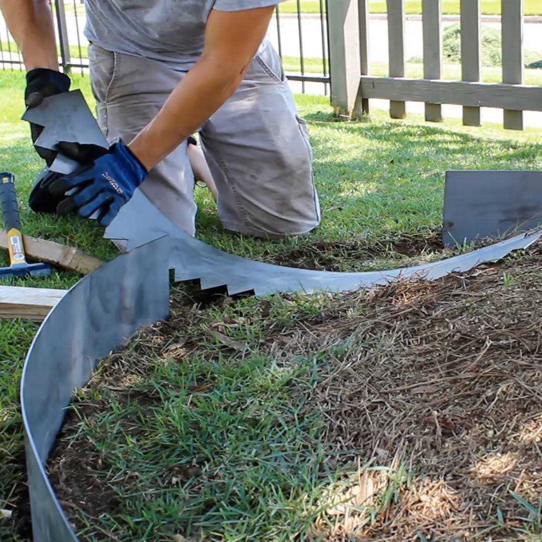 Edge Right 4 ft. x 14-Gauge x 8 in. COR-TEN Steel Landscape Edging - Inhomebuy