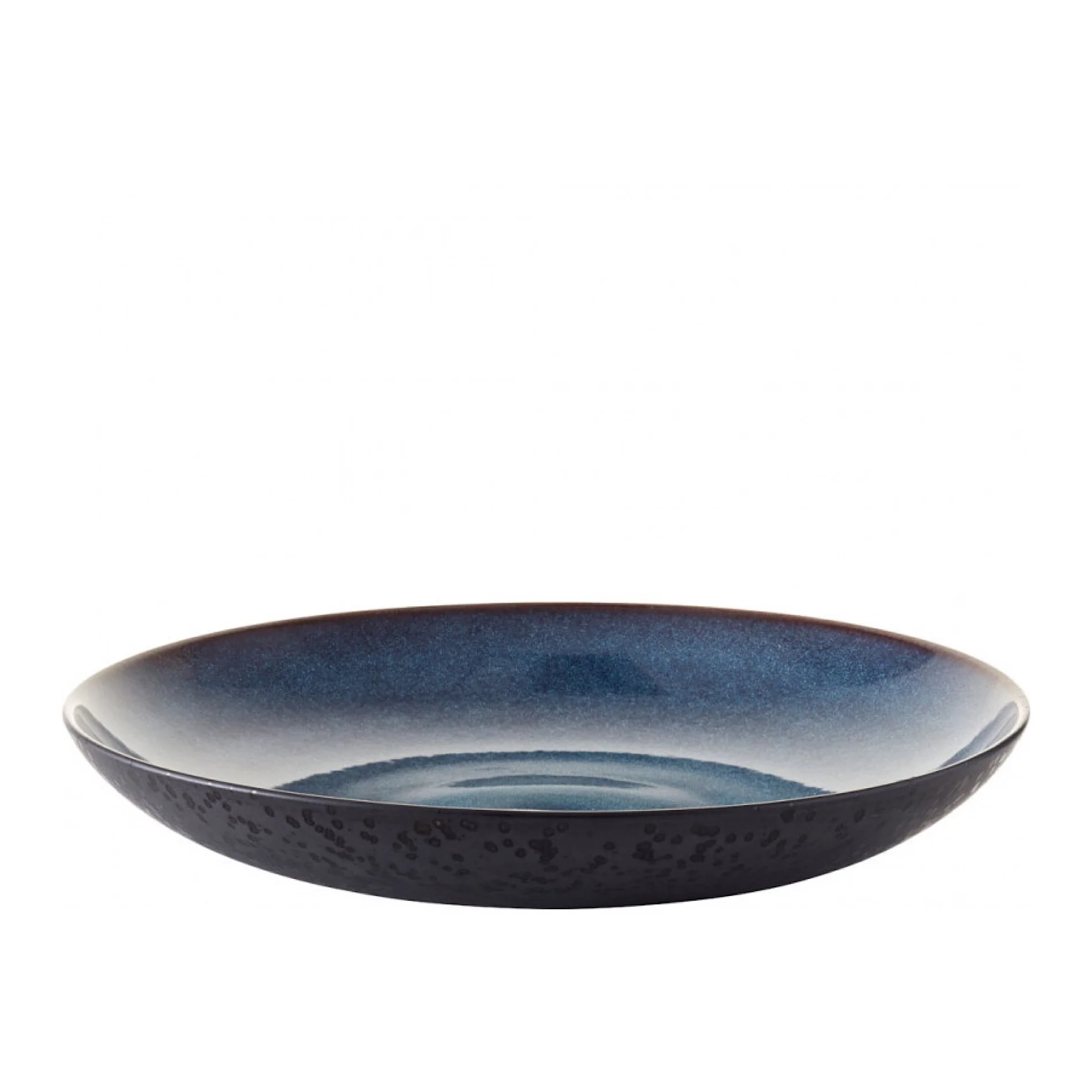 Stoneware Serving Dish 40cm Black Dark Blue - Inhomebuy