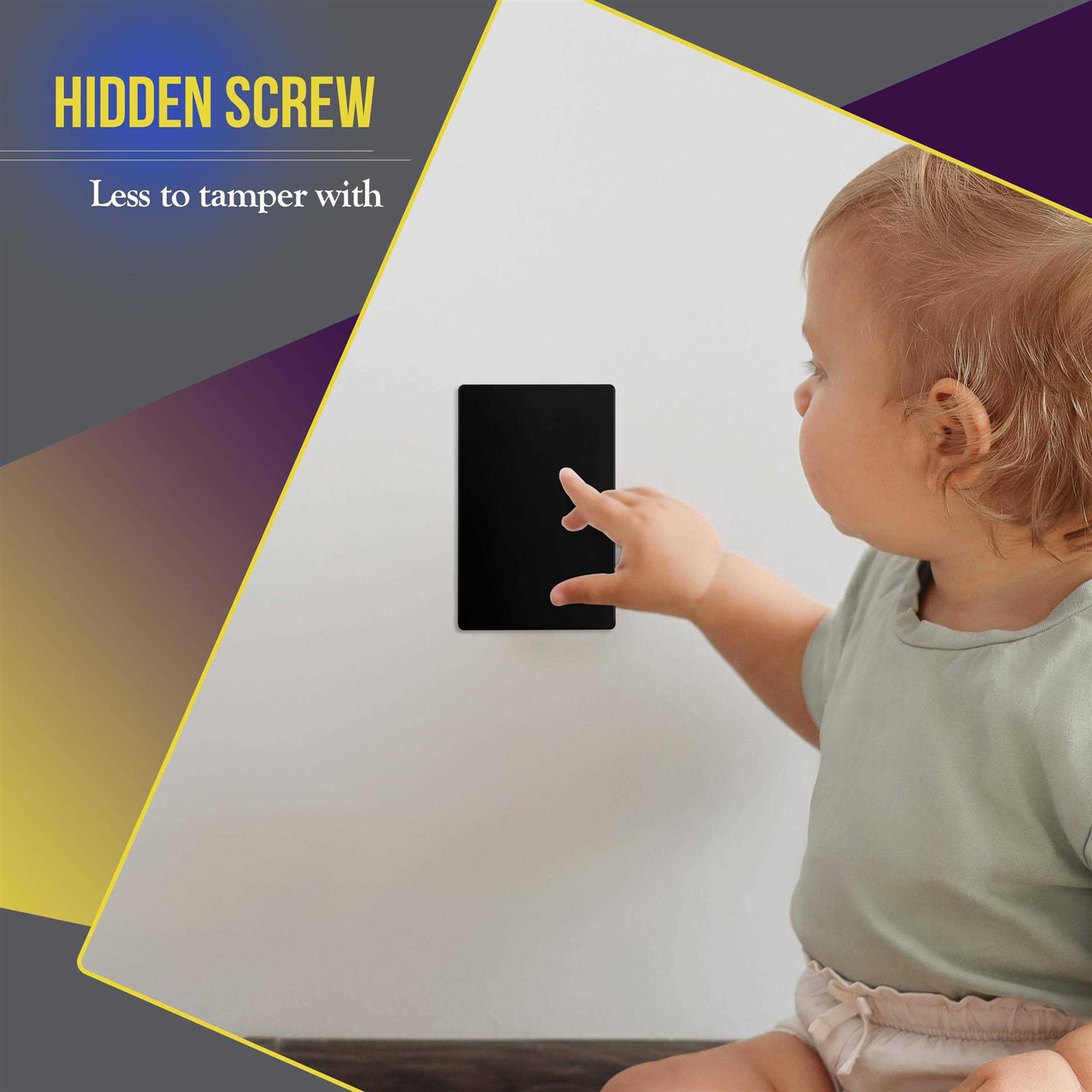 Enerlites Screwless Blank Wall Plate Child Safe Blank Device Outlet Cover - Inhomebuy